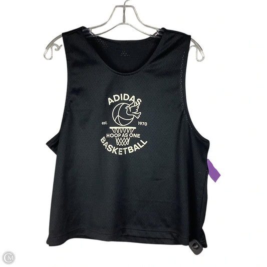 Athletic Tank Top By Adidas In Black, Size: M