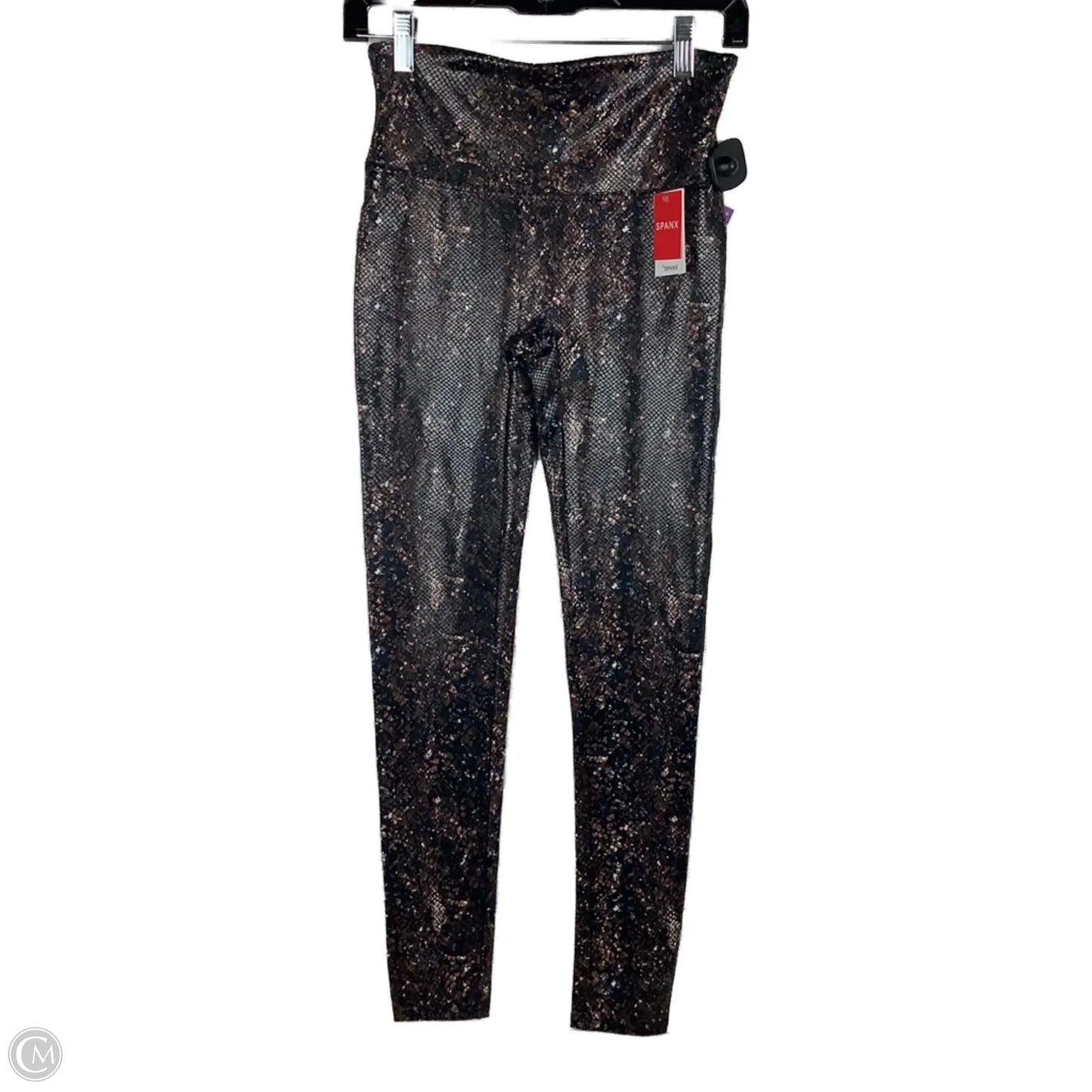 Athletic Leggings By Spanx In Snakeskin Print, Size: M