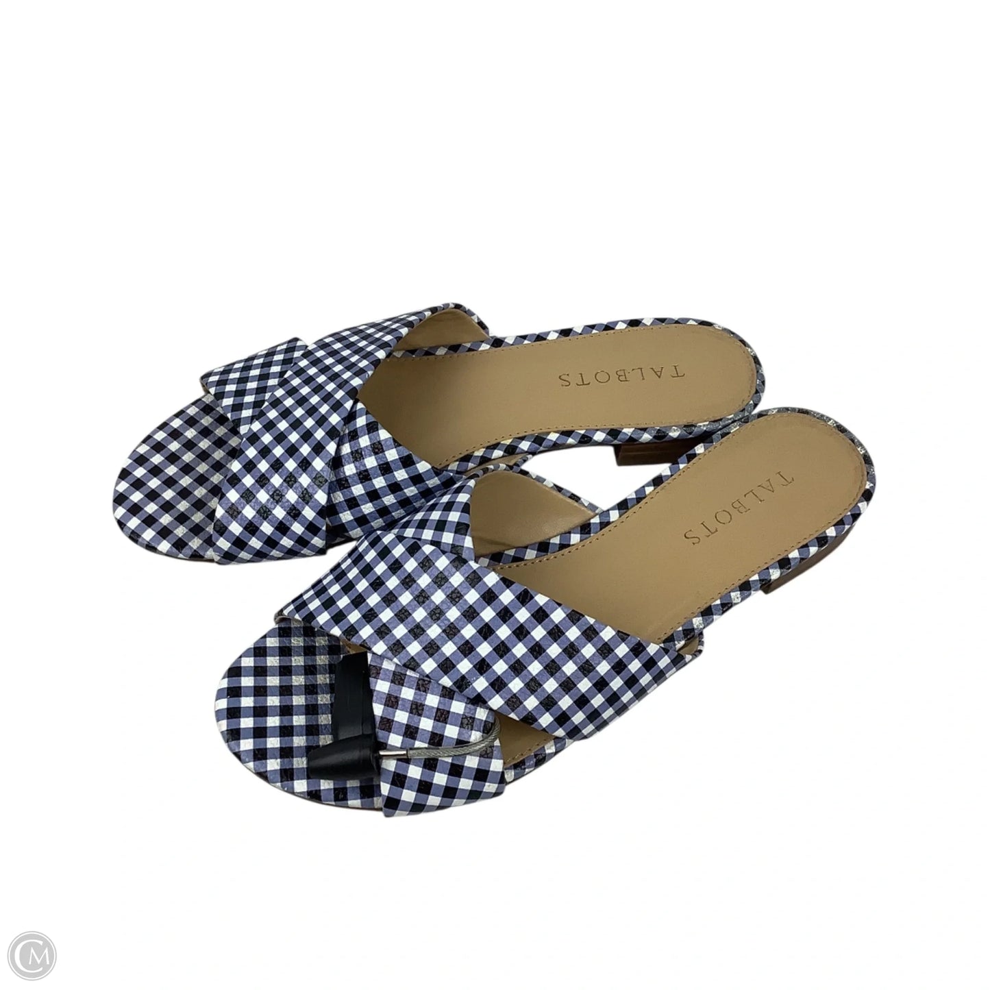 Sandals Flats By Talbots In Checkered Pattern, Size: 7.5