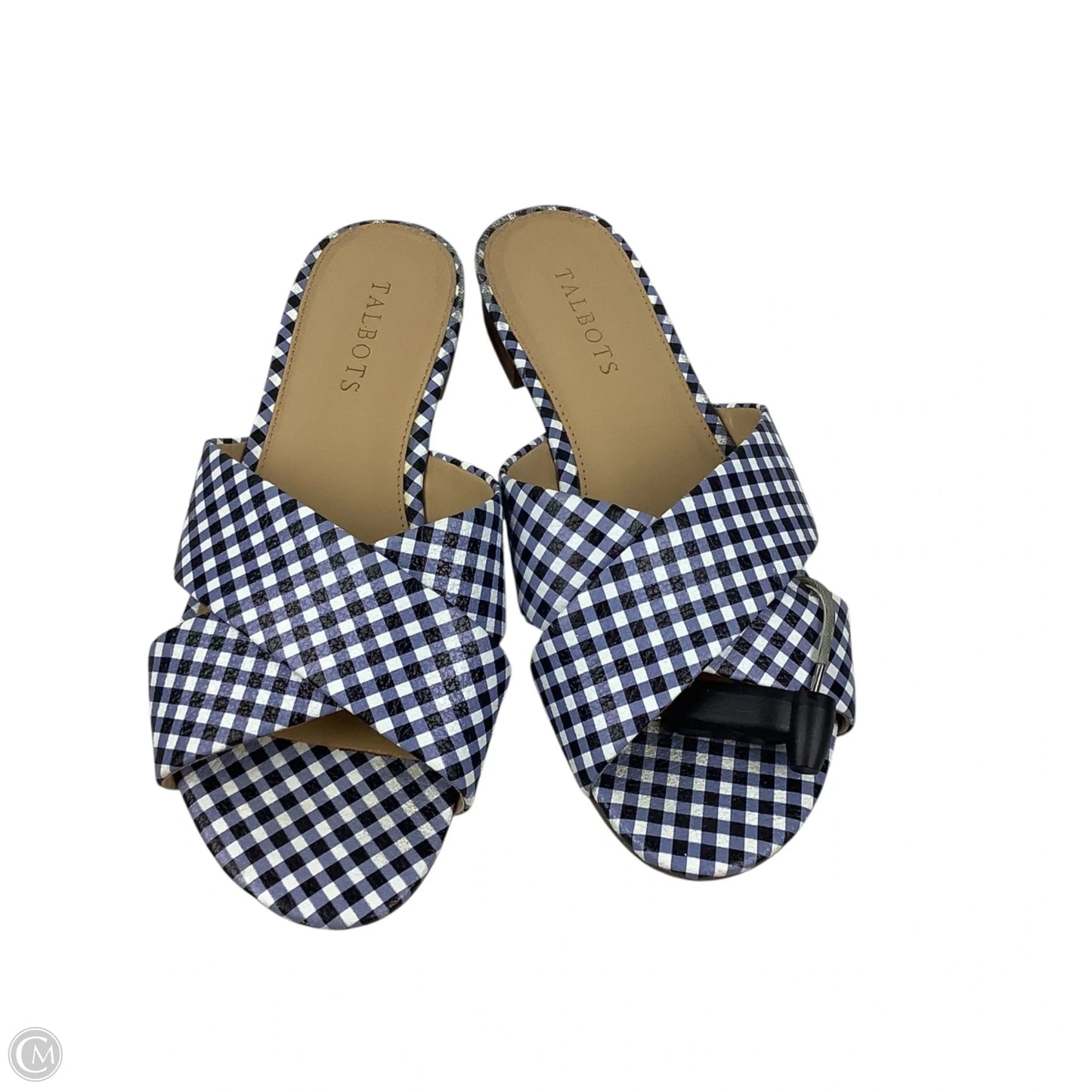 Sandals Flats By Talbots In Checkered Pattern, Size: 7.5
