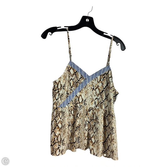 Top Sleeveless By Thml In Snakeskin Print, Size: M