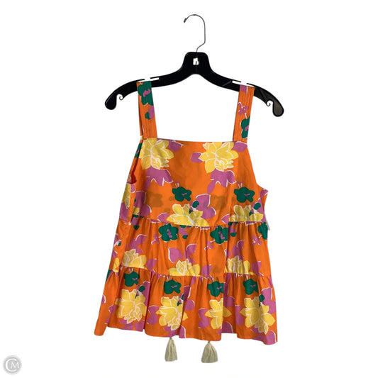 Top Sleeveless By Thml In Orange, Size: M
