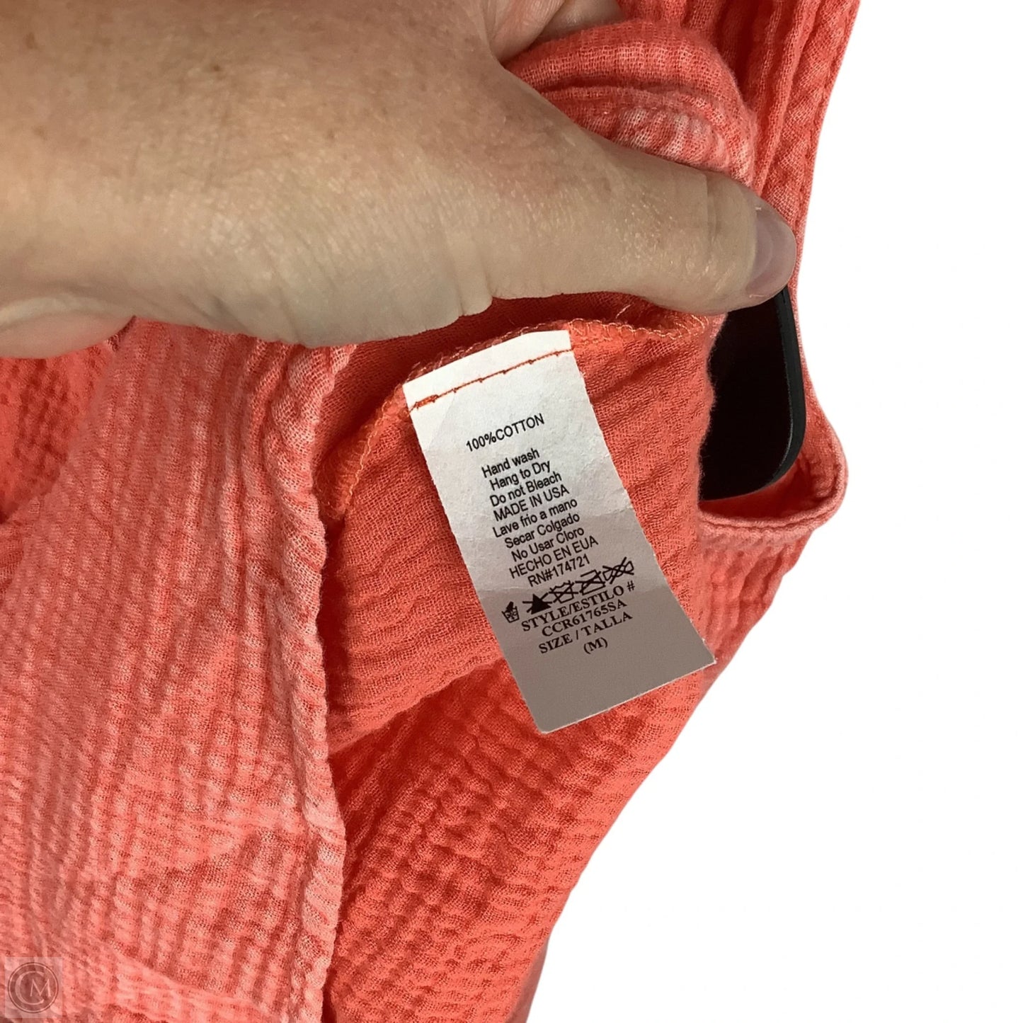 Swimwear Cover-up By Clothes Mentor In Peach, Size: M
