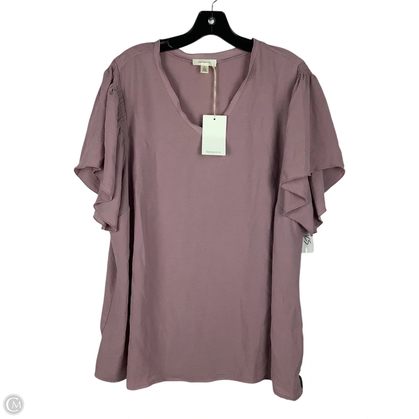 Top Short Sleeve By Clothes Mentor In Purple, Size: 2x