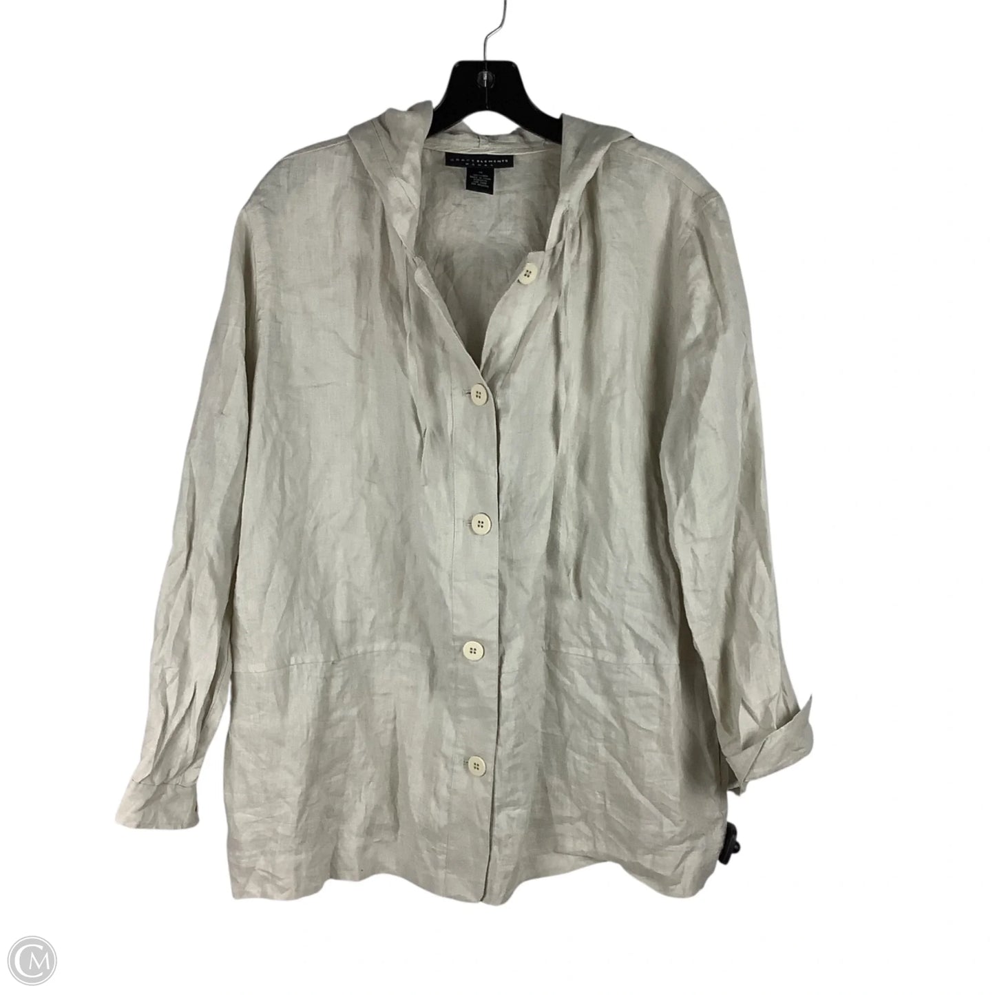 Top Long Sleeve By Grace Elements In Tan, Size: 1x
