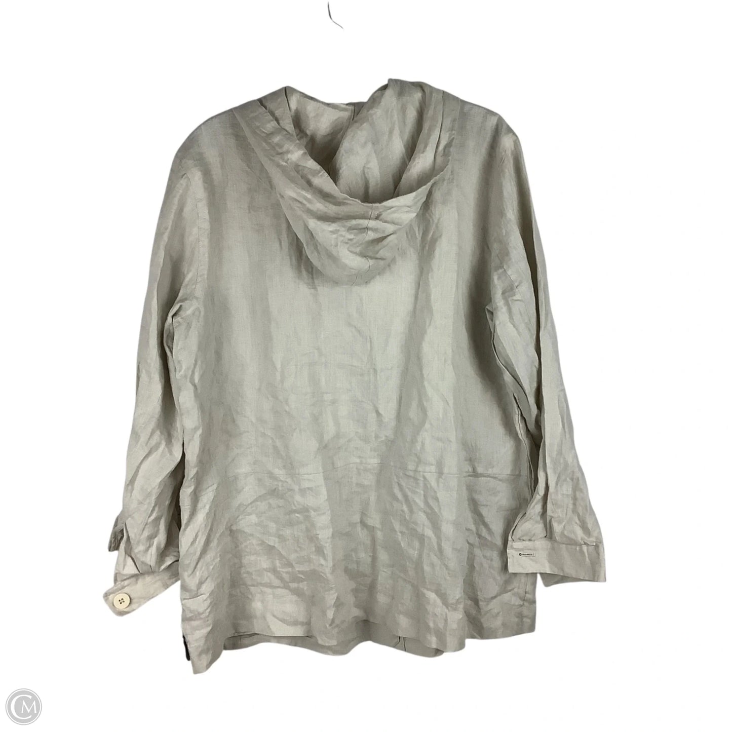 Top Long Sleeve By Grace Elements In Tan, Size: 1x
