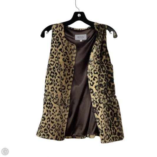 Vest Faux Fur & Sherpa By Cmc In Animal Print, Size: S