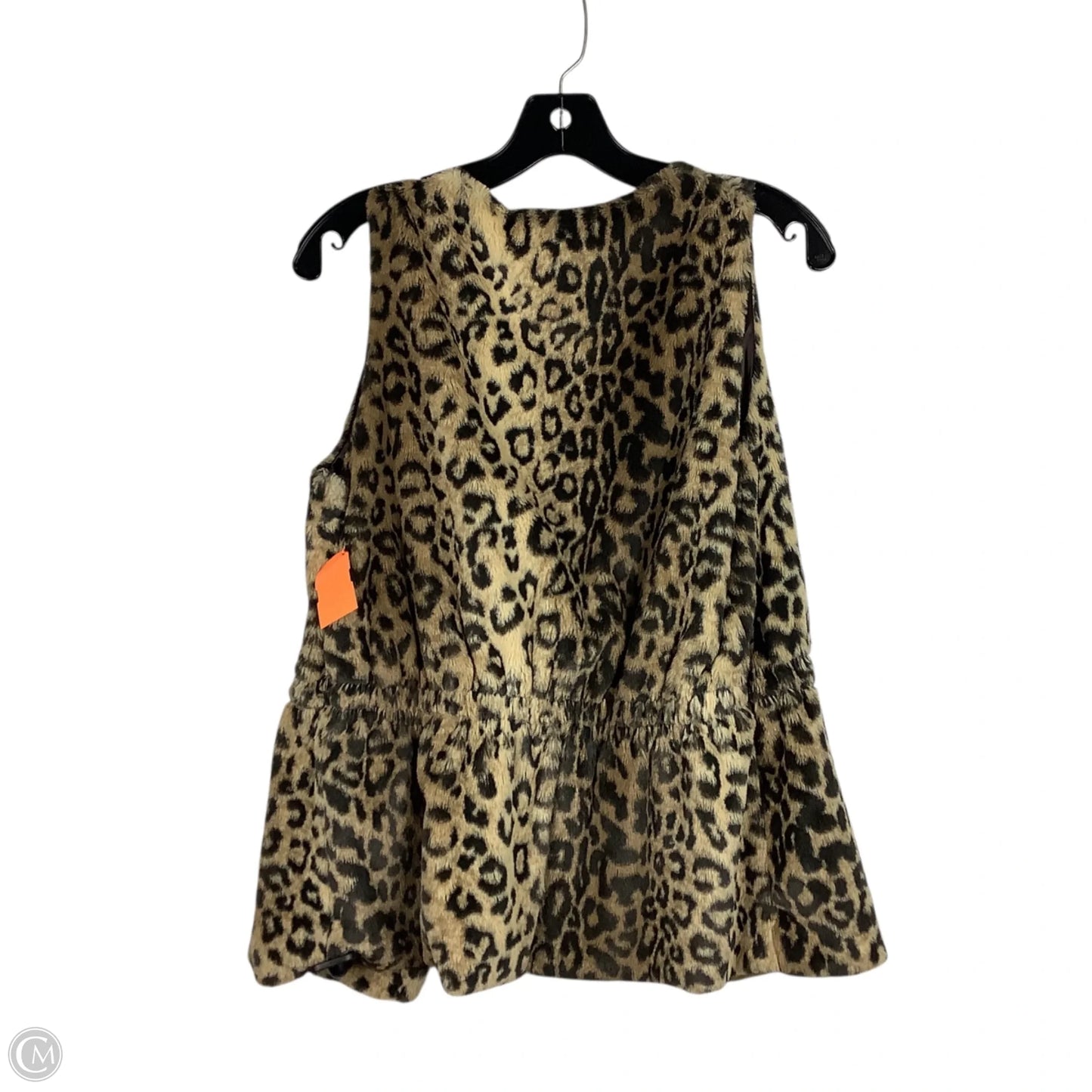 Vest Faux Fur & Sherpa By Cmc In Animal Print, Size: S