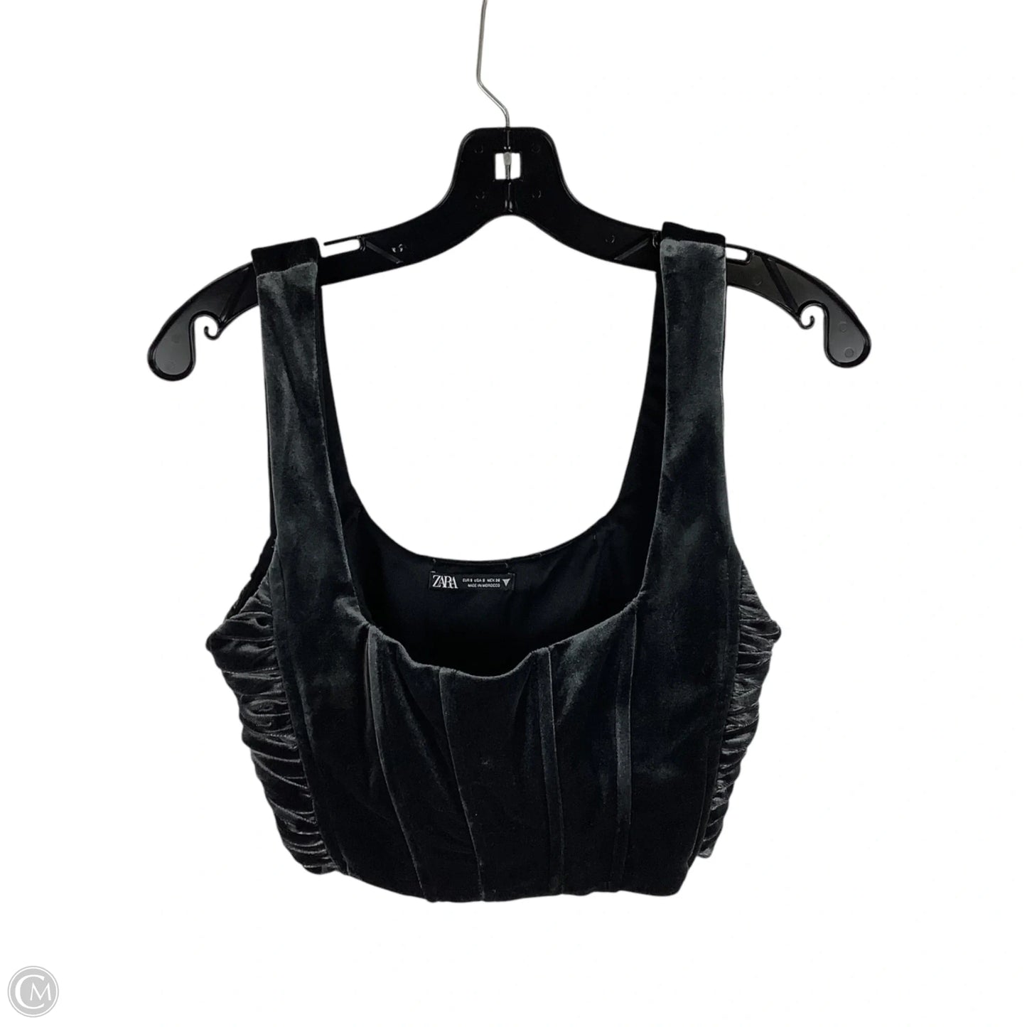 Top Sleeveless By Zara In Grey, Size: S