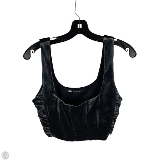 Top Sleeveless By Zara In Grey, Size: S