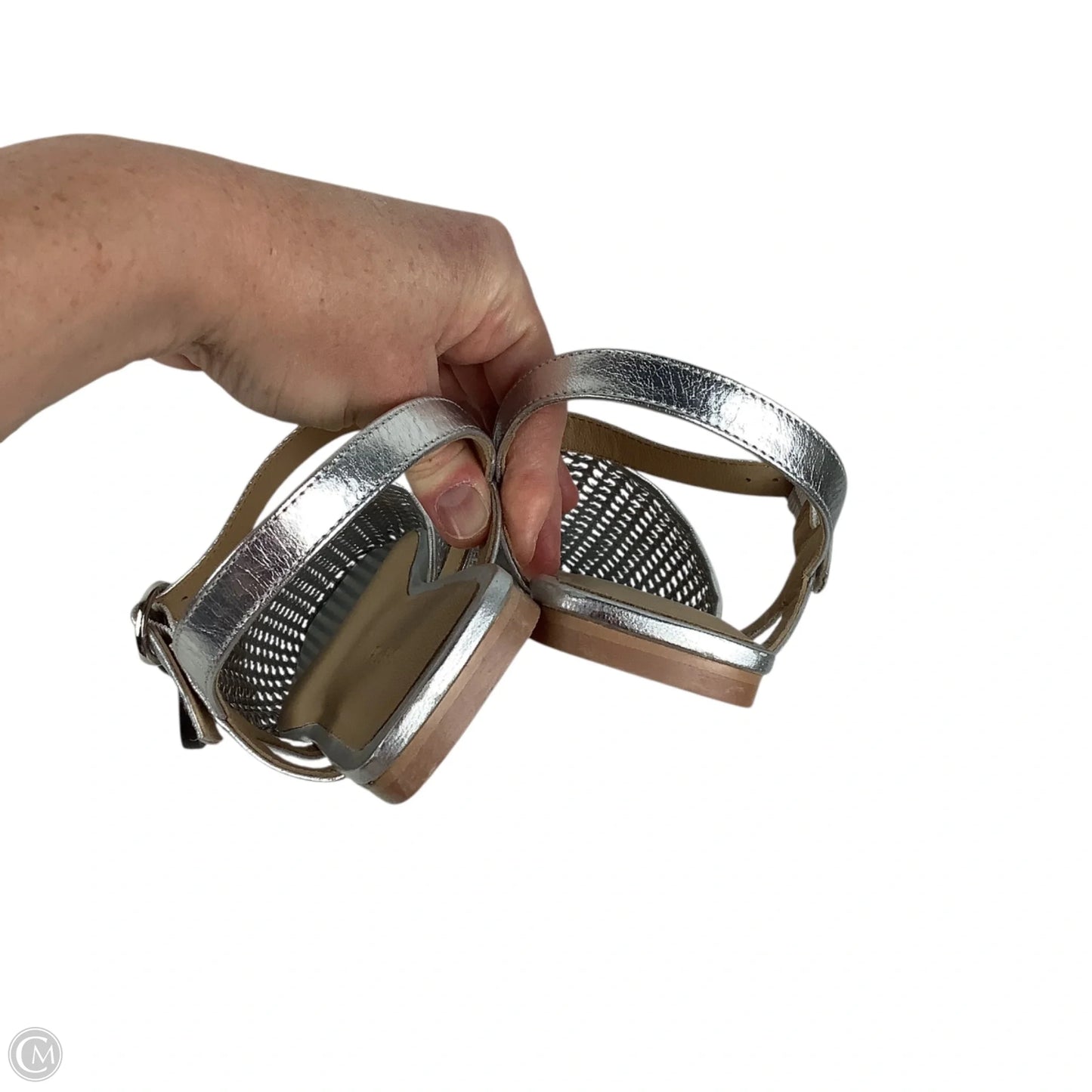 Shoes Flats By Pilcro In Silver, Size: 10