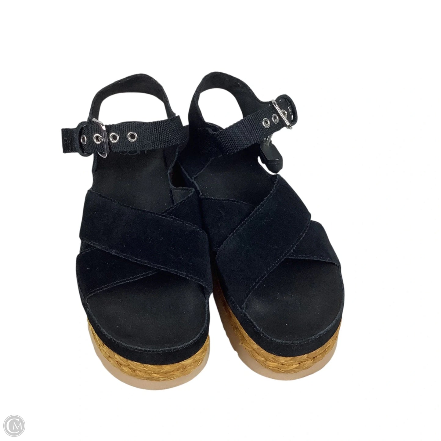 Sandals Designer By Ugg In Black, Size: 7