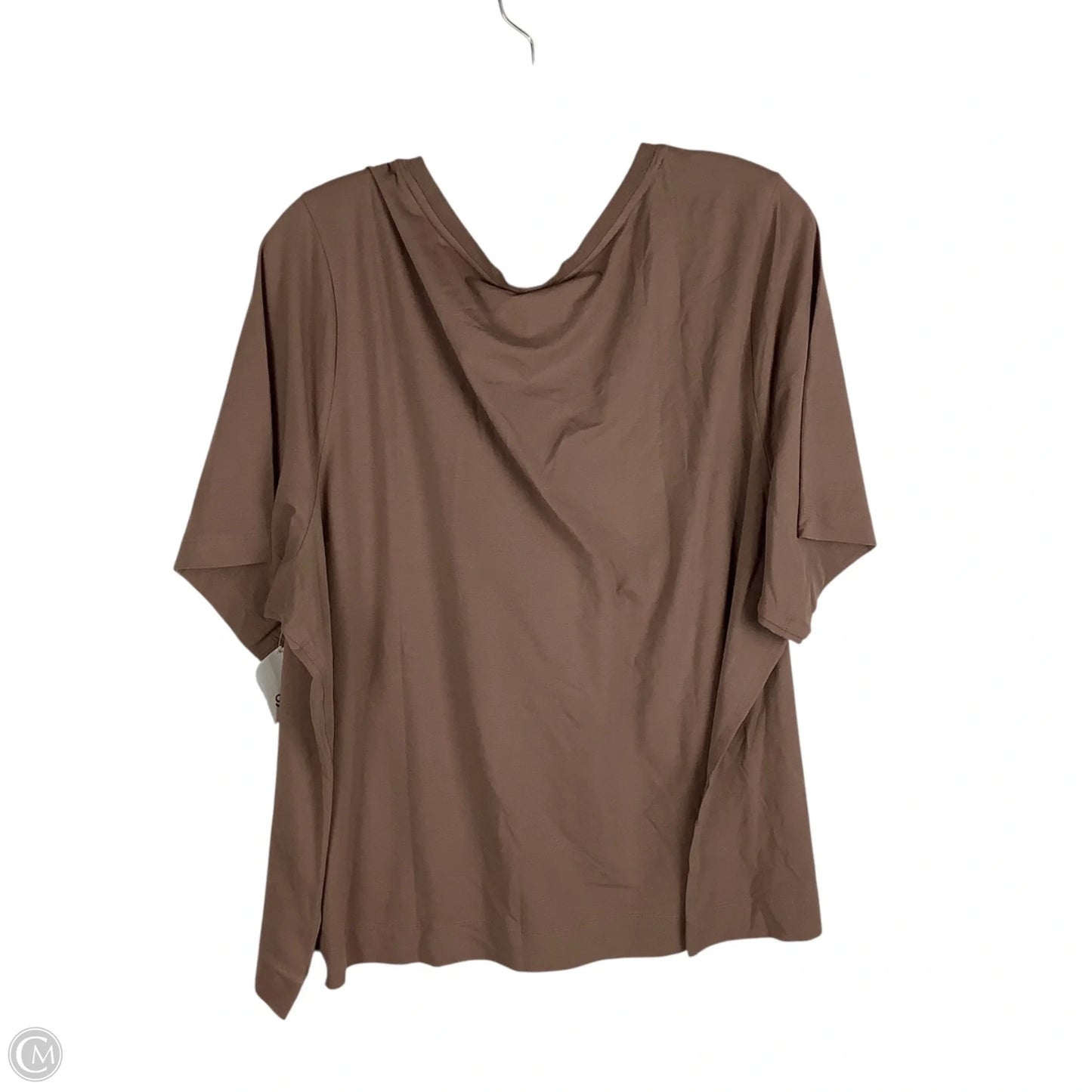Athletic Top Short Sleeve By Athleta In Brown, Size: 3x