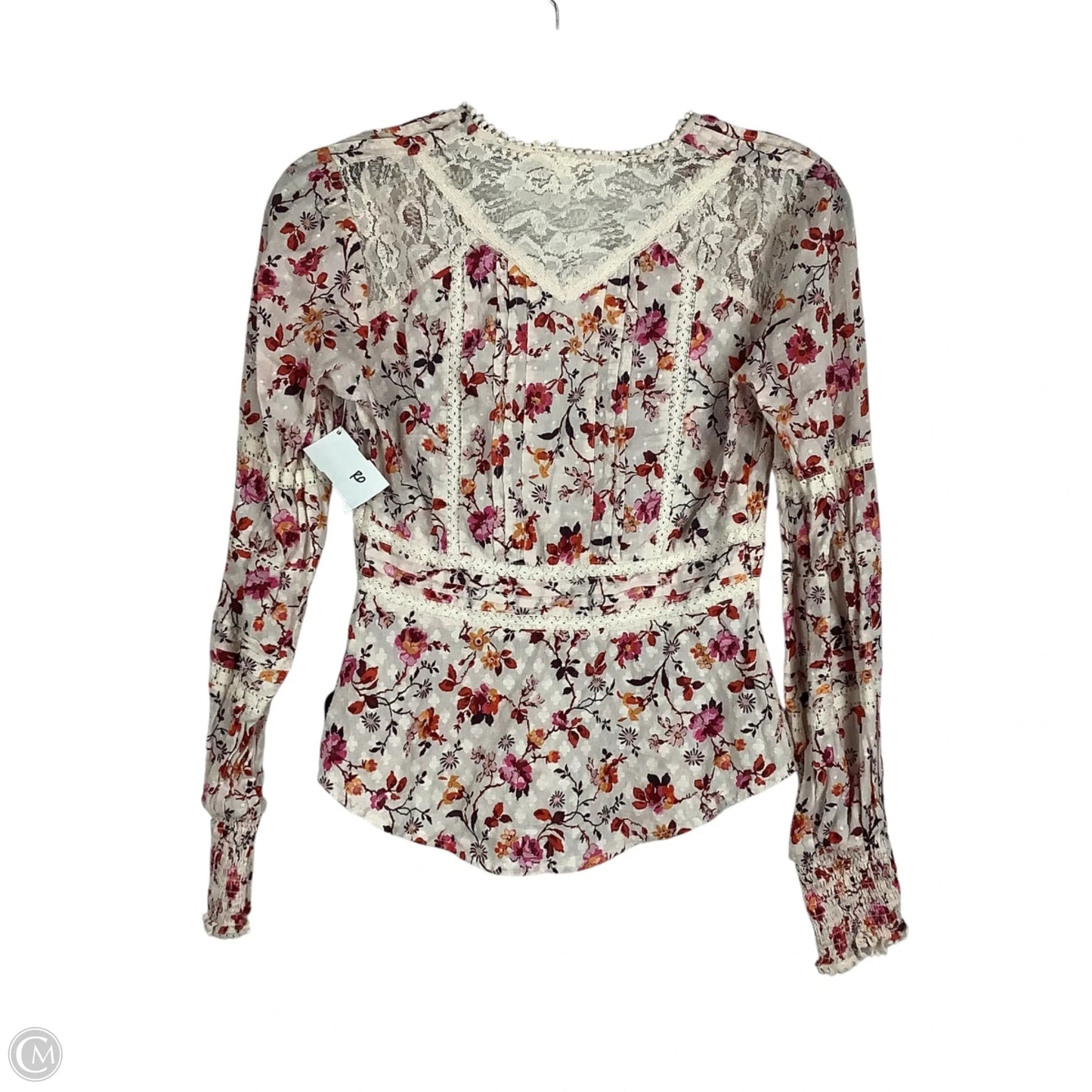 Top Long Sleeve By Anthropologie In Floral Print, Size: S