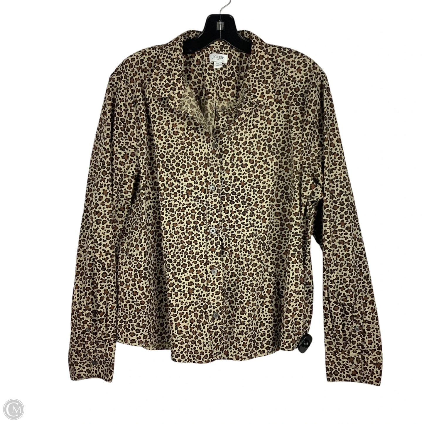 Top Long Sleeve By J. Crew In Animal Print, Size: Xl