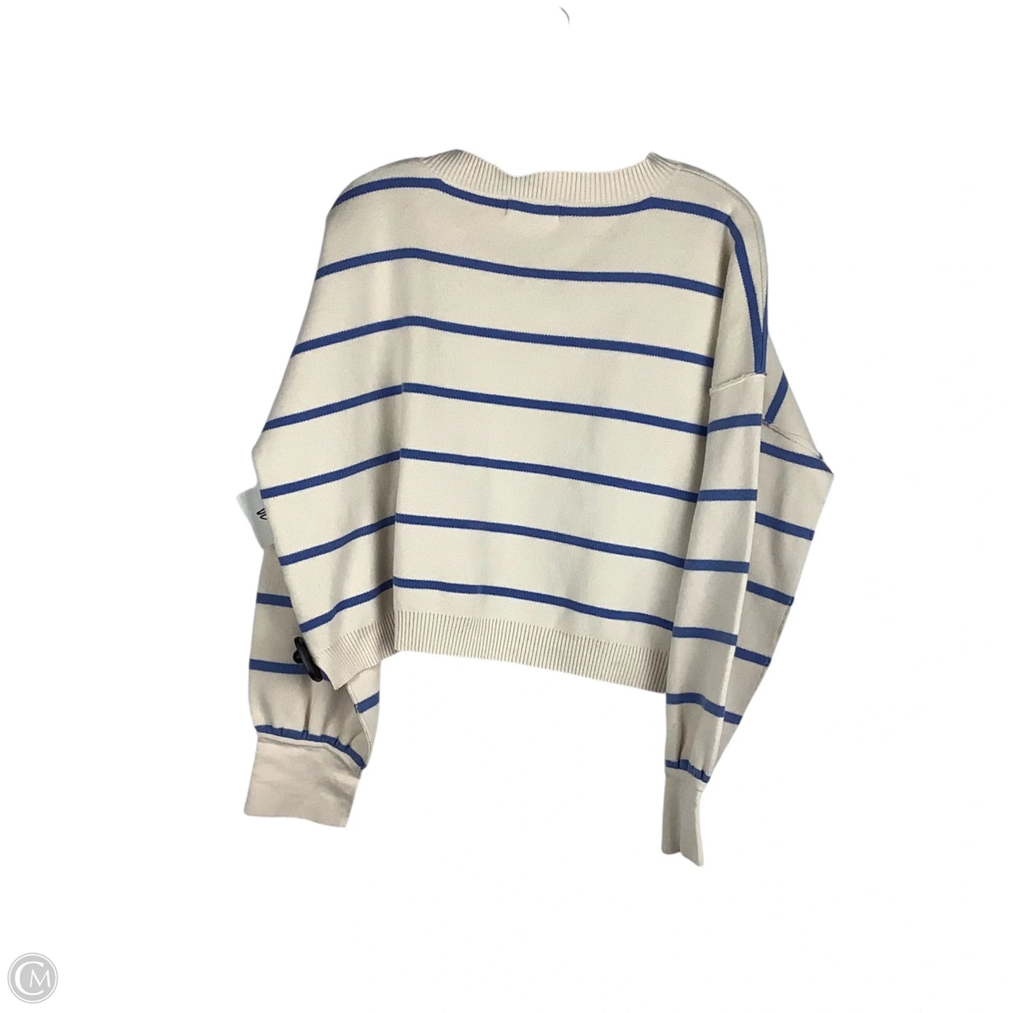 Top Long Sleeve By By Together In Blue & Cream, Size: L