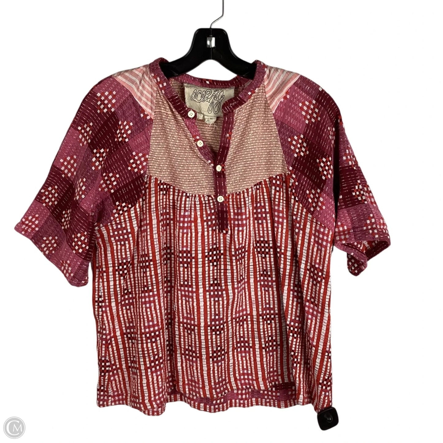 Top Short Sleeve By Clothes Mentor In Pink, Size: M
