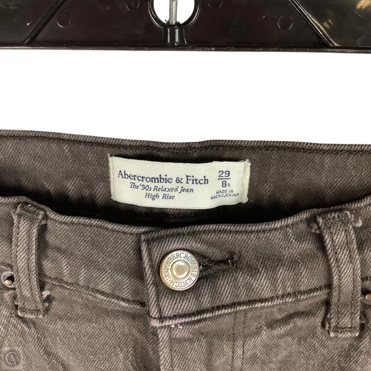 Jeans Straight By Abercrombie And Fitch In Brown Denim, Size: 8
