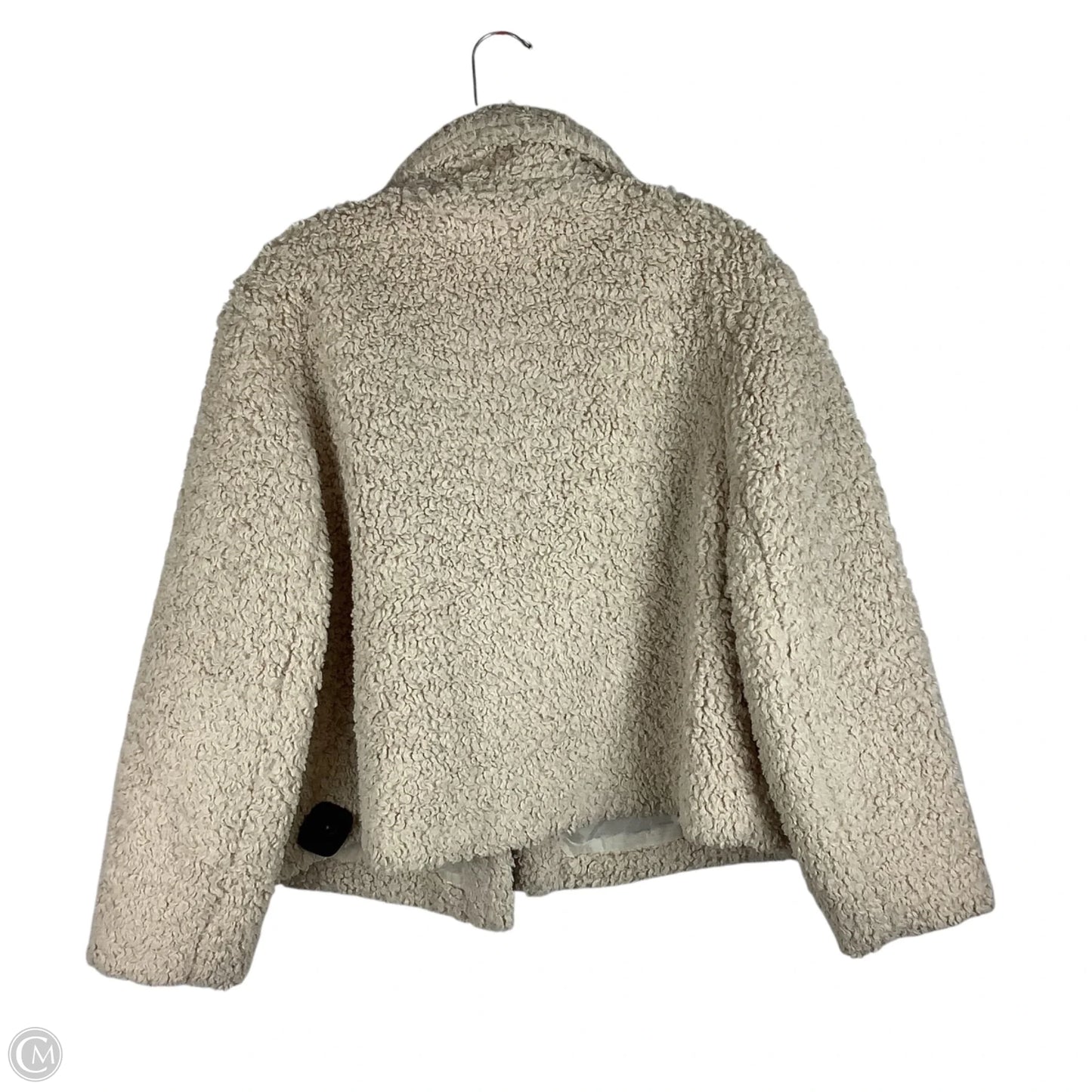 Jacket Faux Fur & Sherpa By Vestique In Cream, Size: L