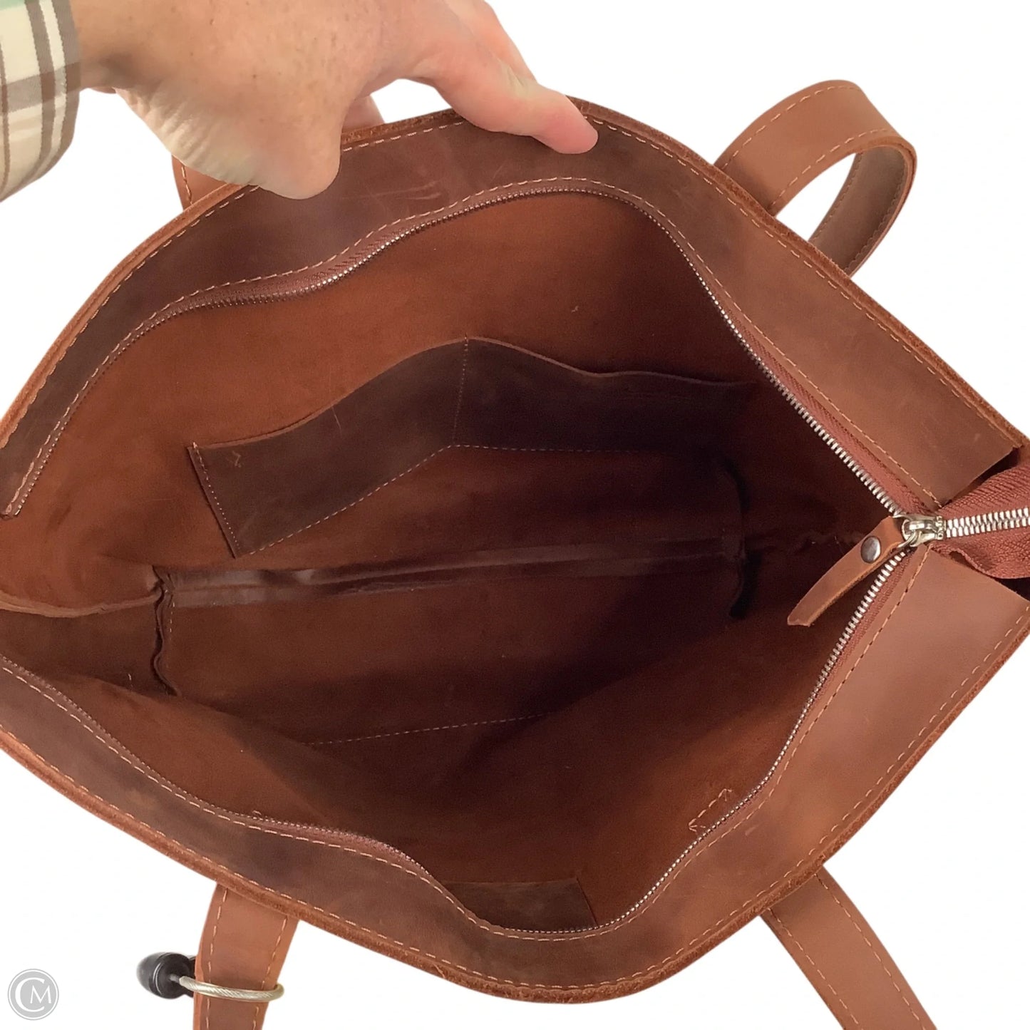 Tote Leather By Cmc, Size: Large