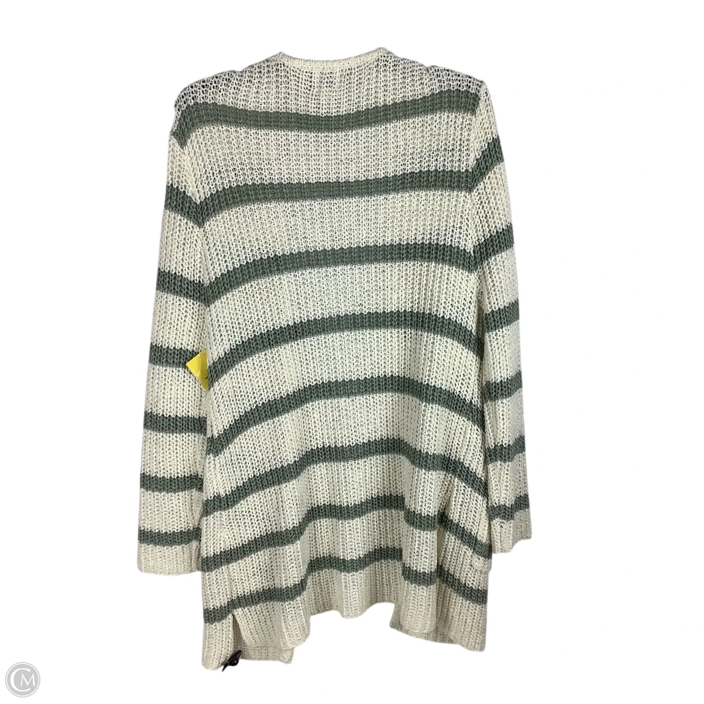Sweater Cardigan By Blue Rain In Blue & Cream, Size: S