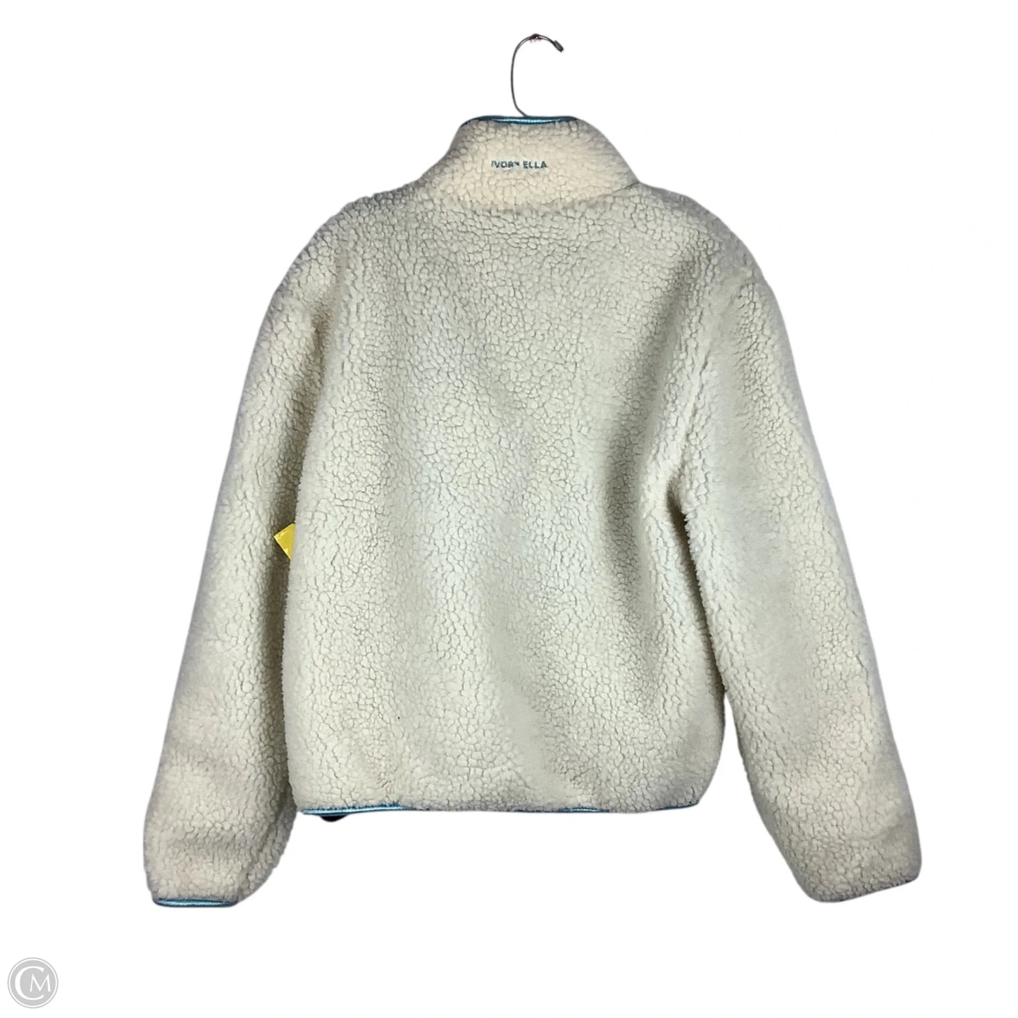 Jacket Faux Fur & Sherpa By Ivory Ella In Blue & Cream, Size: M