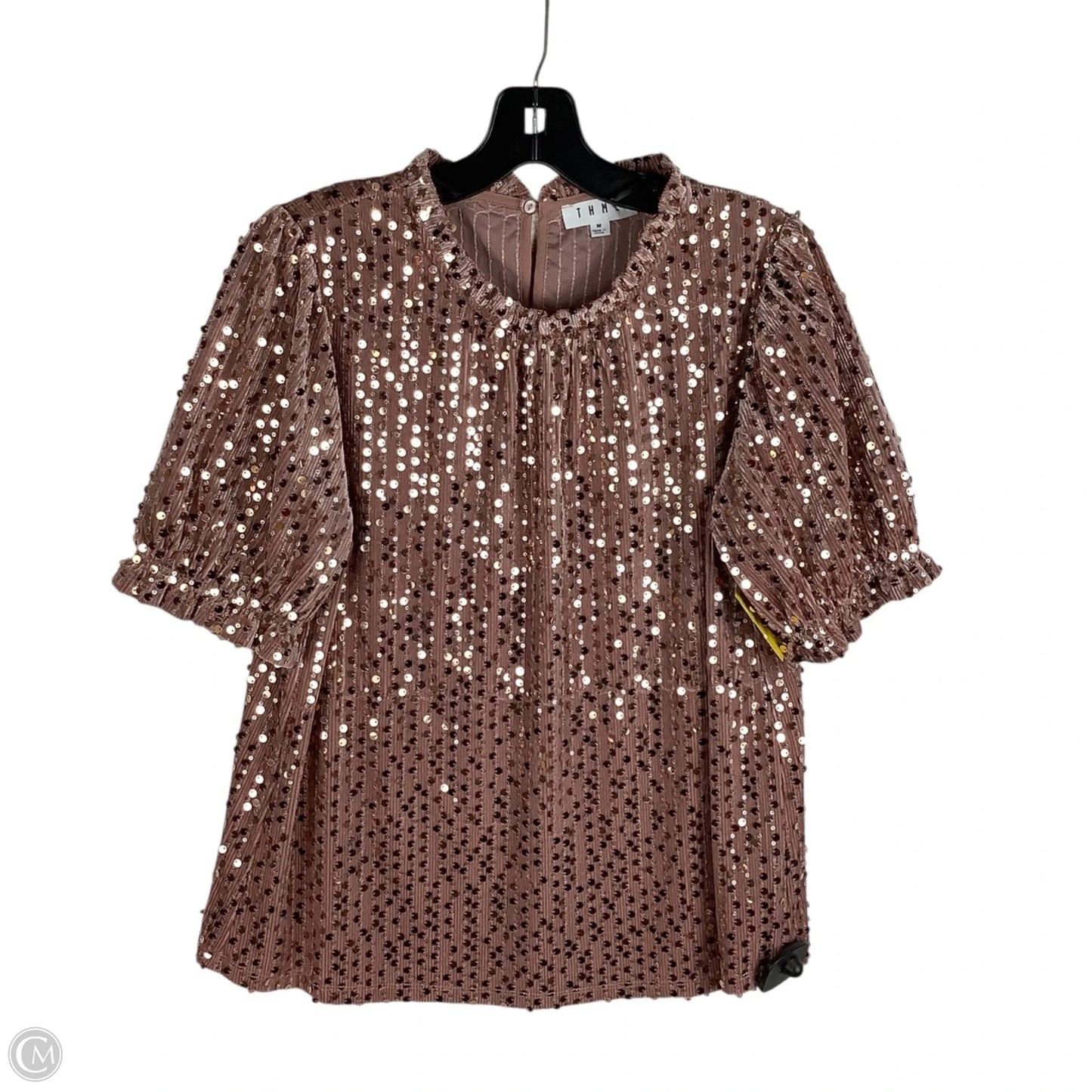 Top Short Sleeve By Thml In Pink, Size: M