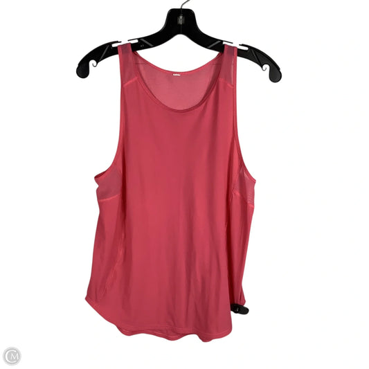 Athletic Tank Top By Lululemon In Pink, Size: EST M