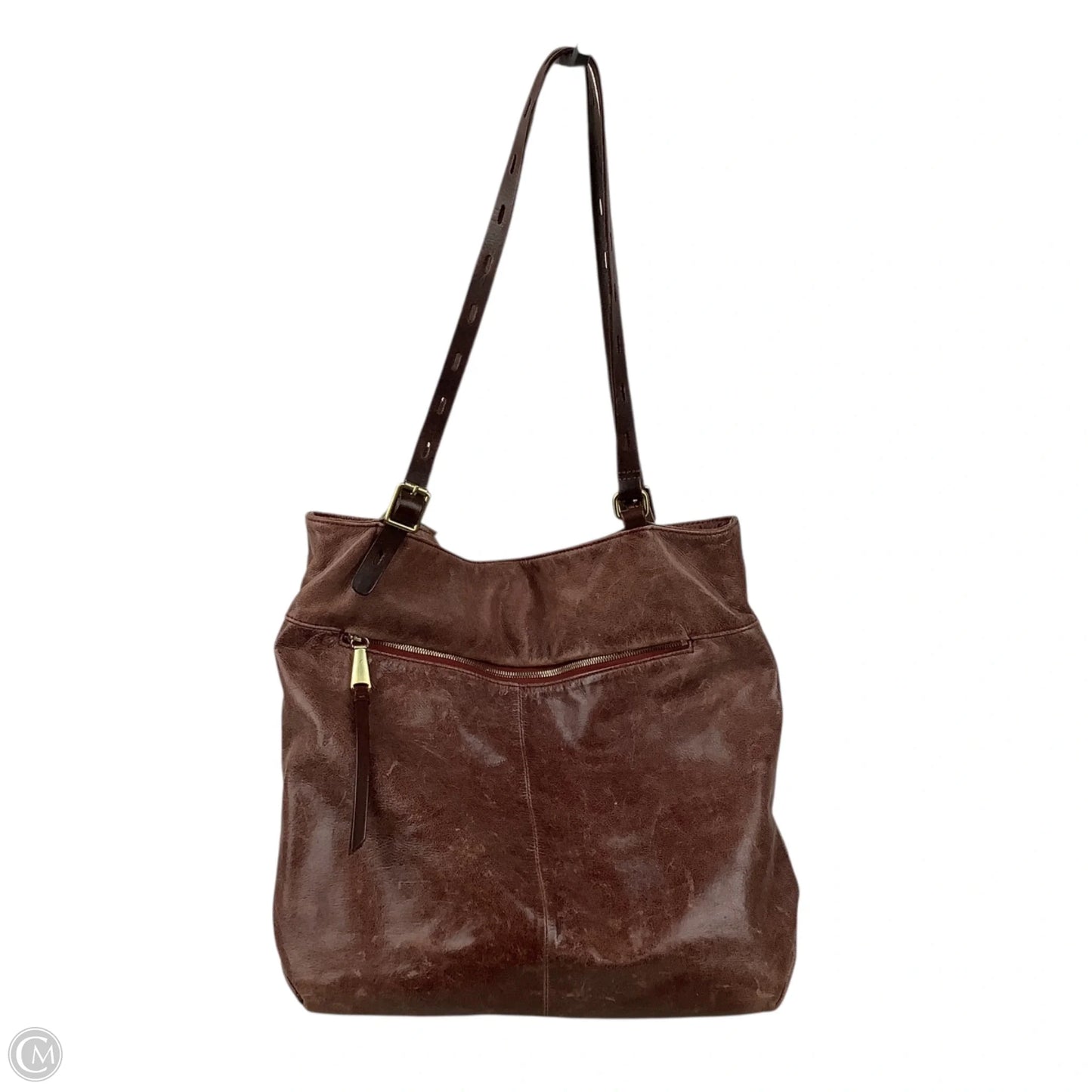 Handbag Leather By Hobo Intl, Size: Medium