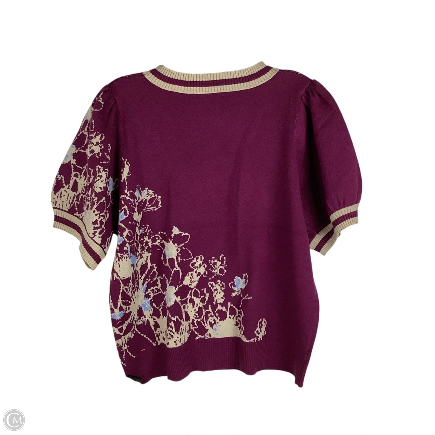 Sweater Short Sleeve By Entro In Purple, Size: L