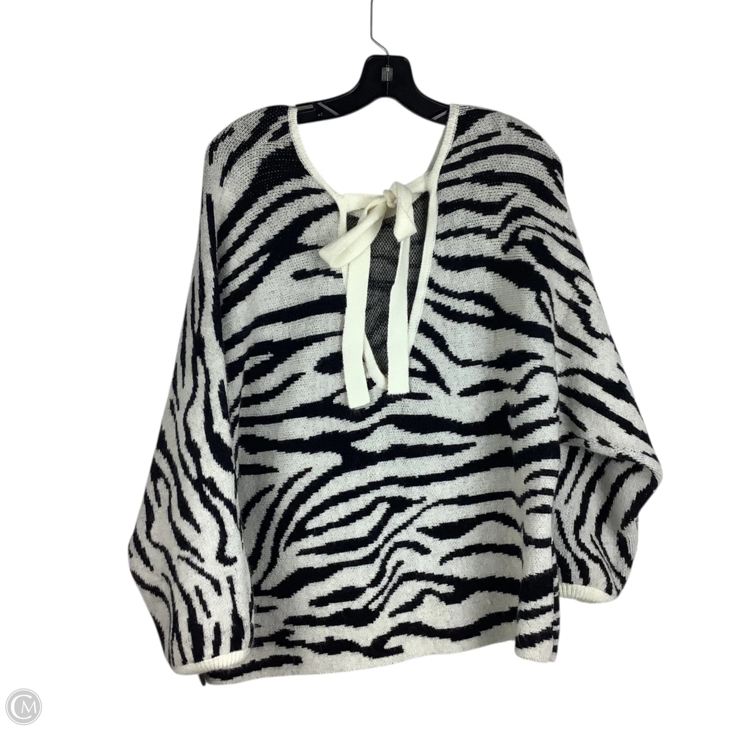 Sweater By Cmc In Zebra Print, Size: M
