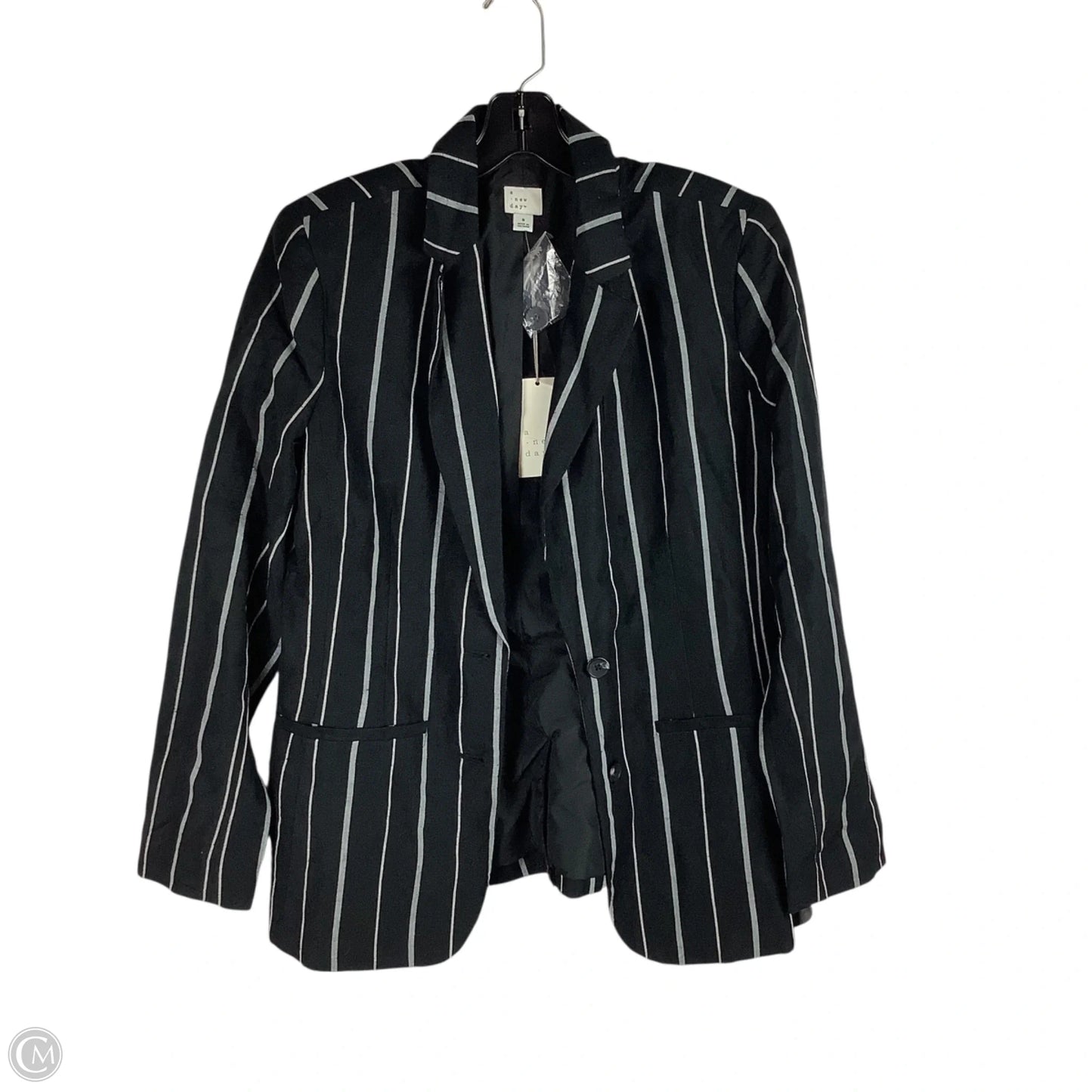 Blazer By A New Day In Striped Pattern, Size: 8