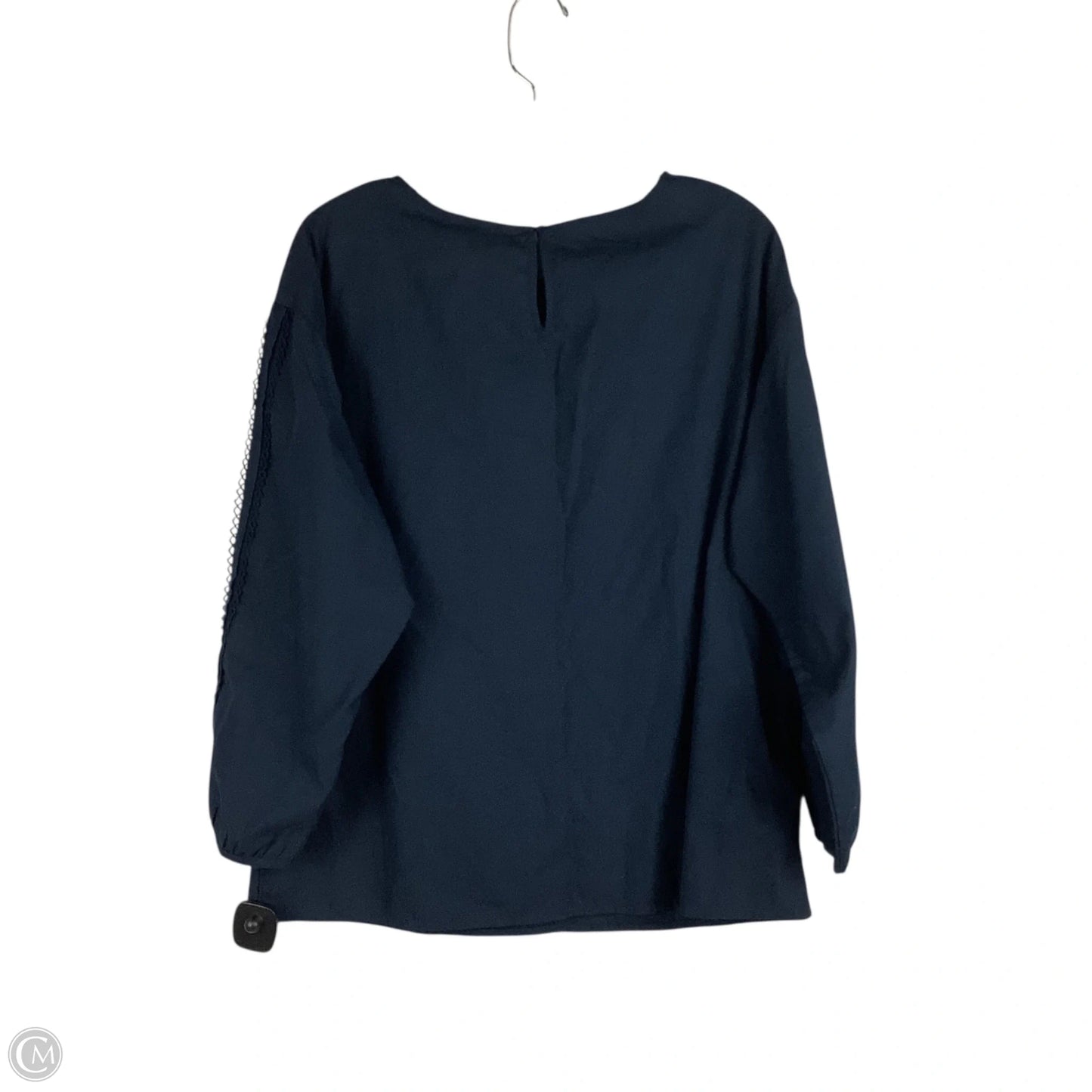 Top Long Sleeve By Banana Republic In Navy, Size: M