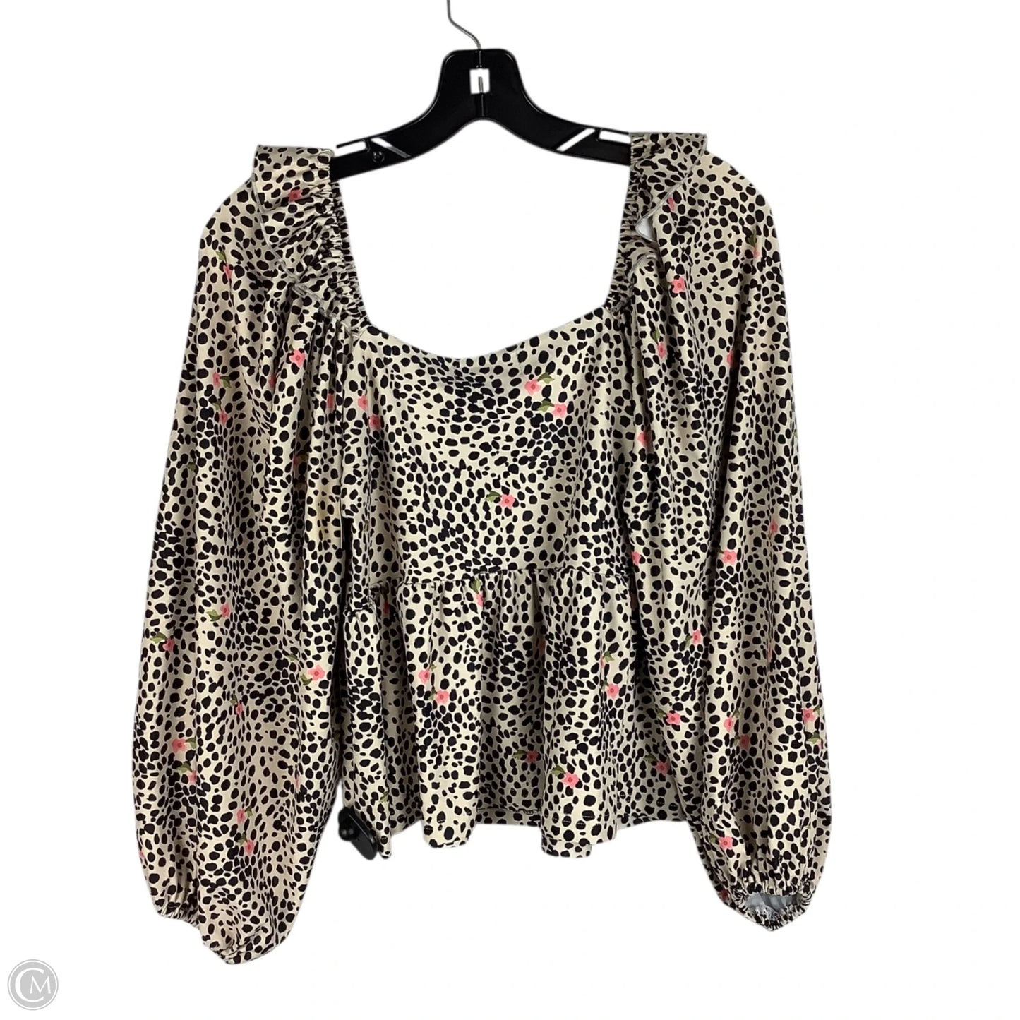 Top Long Sleeve By Cmc In Animal Print, Size: S