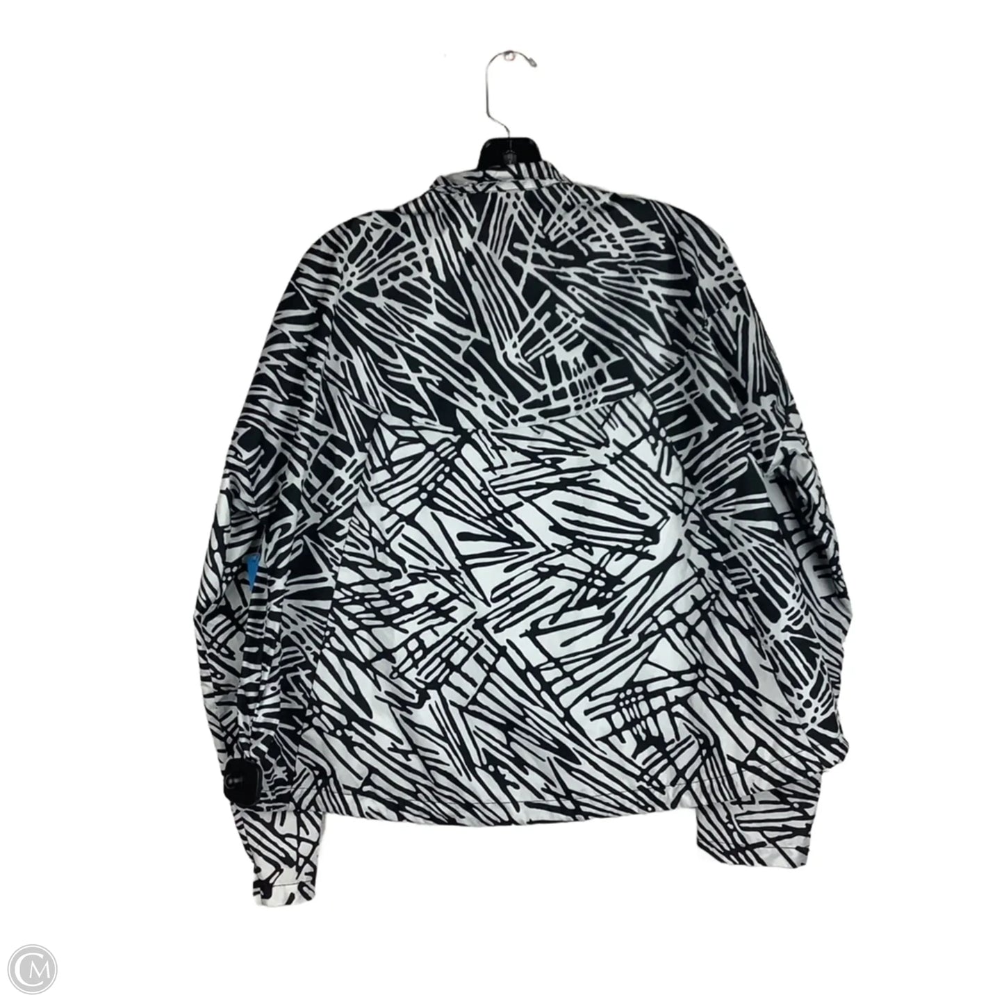 Athletic Jacket By Nike Apparel In Black & White, Size: M