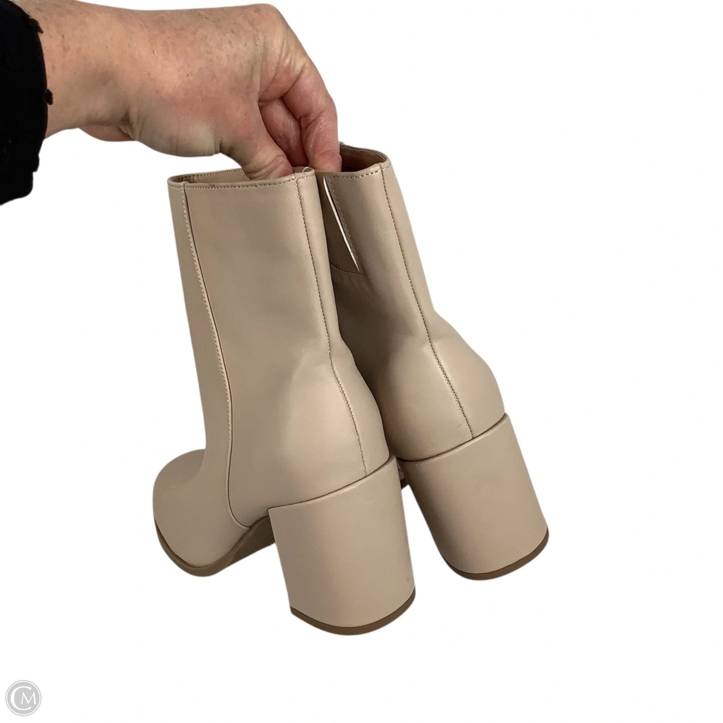 Boots Ankle Heels By A New Day In Cream, Size: 7.5