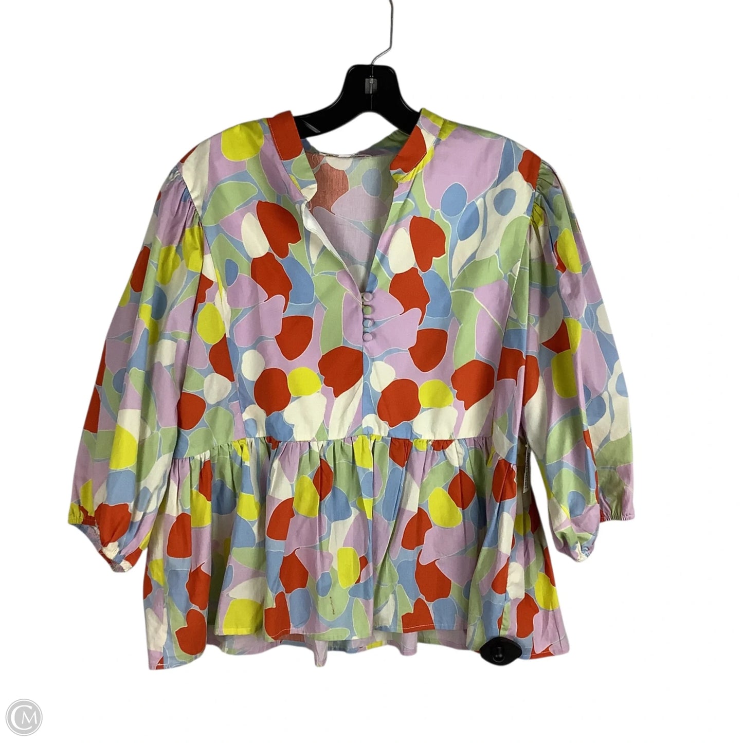 Top Long Sleeve By Karlie In Multi-colored, Size: L