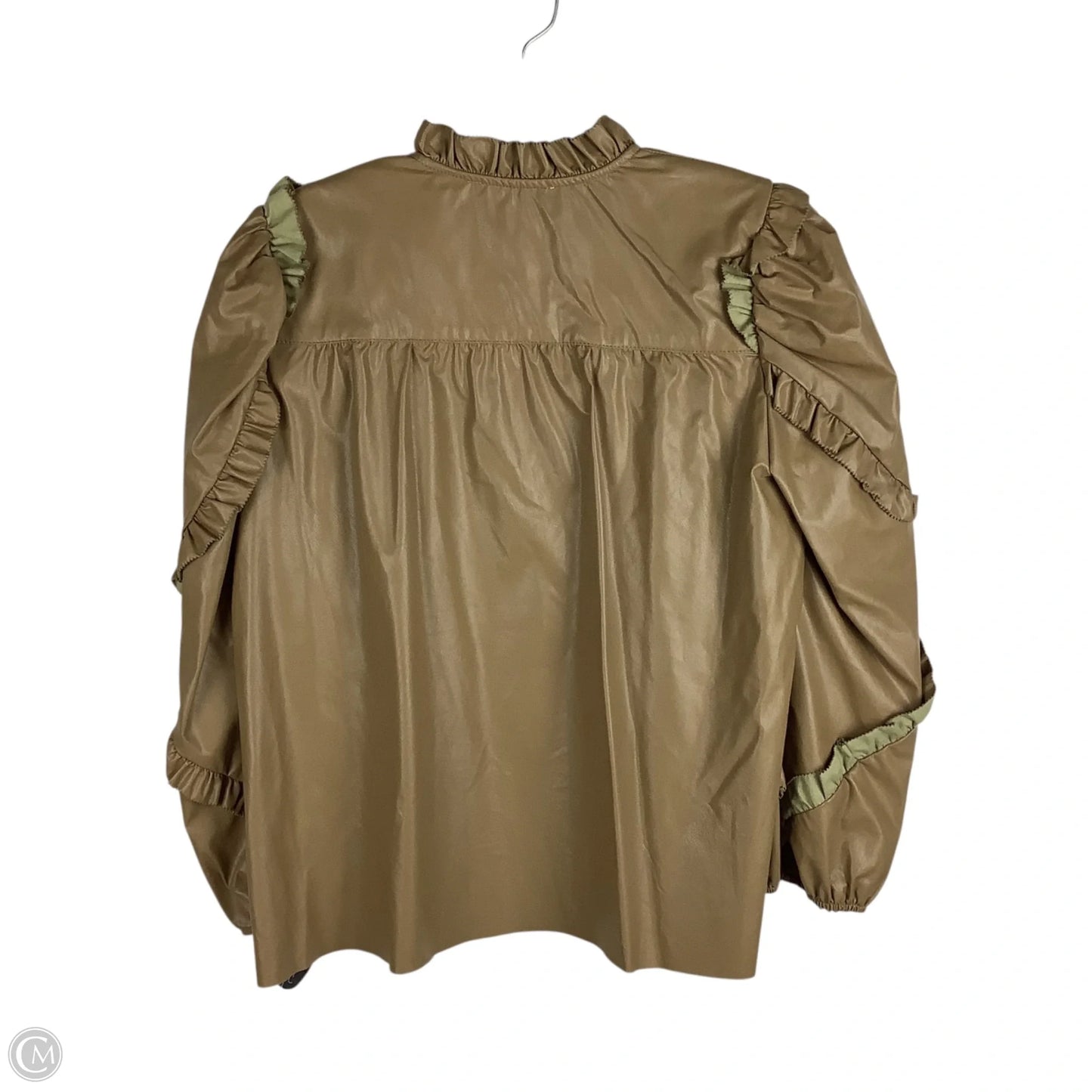 Top Long Sleeve By Karlie In Brown, Size: L