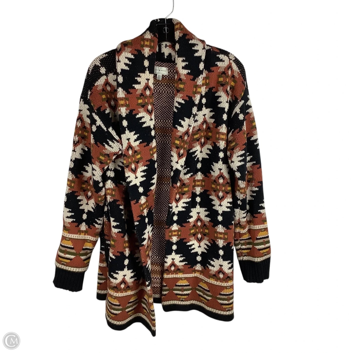 Sweater Cardigan By Lucky Brand In Brown, Size: M
