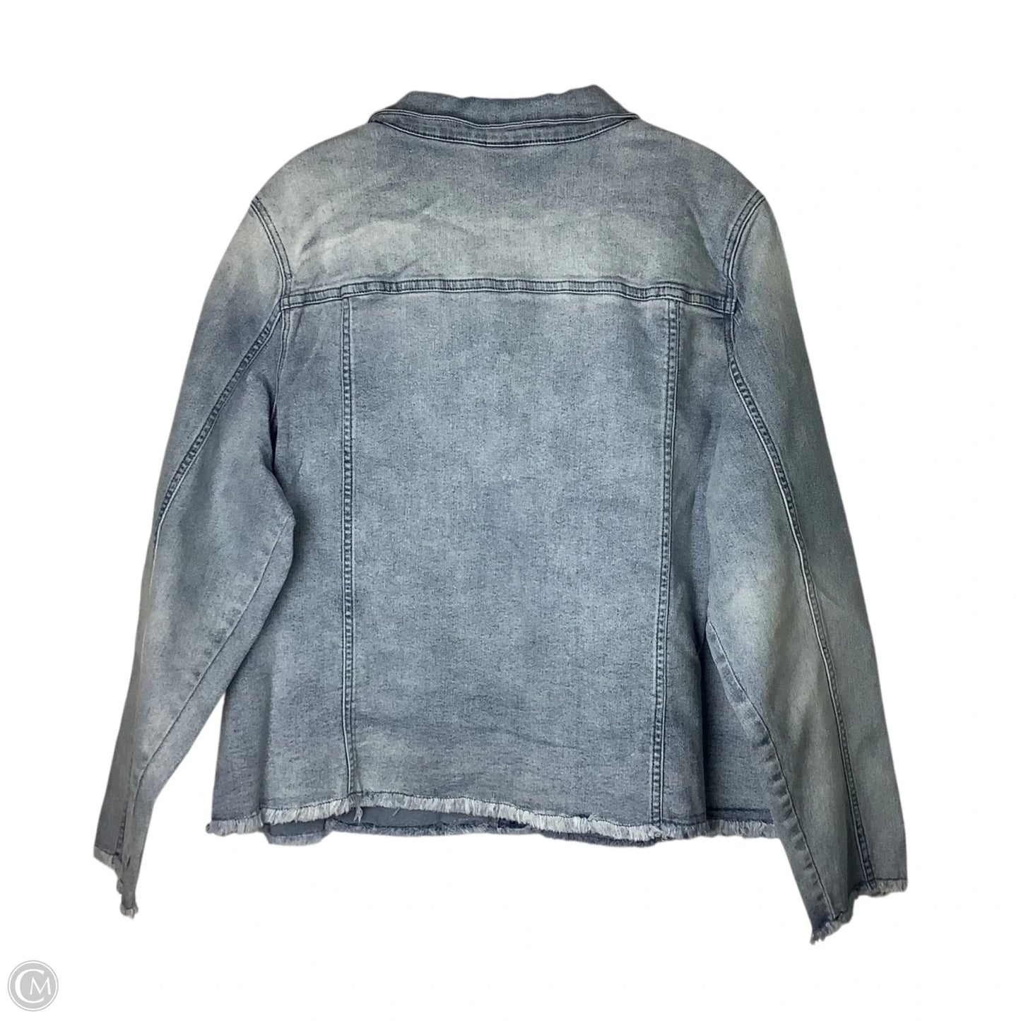 Jacket Denim By Dg2 In Blue Denim, Size: 1x