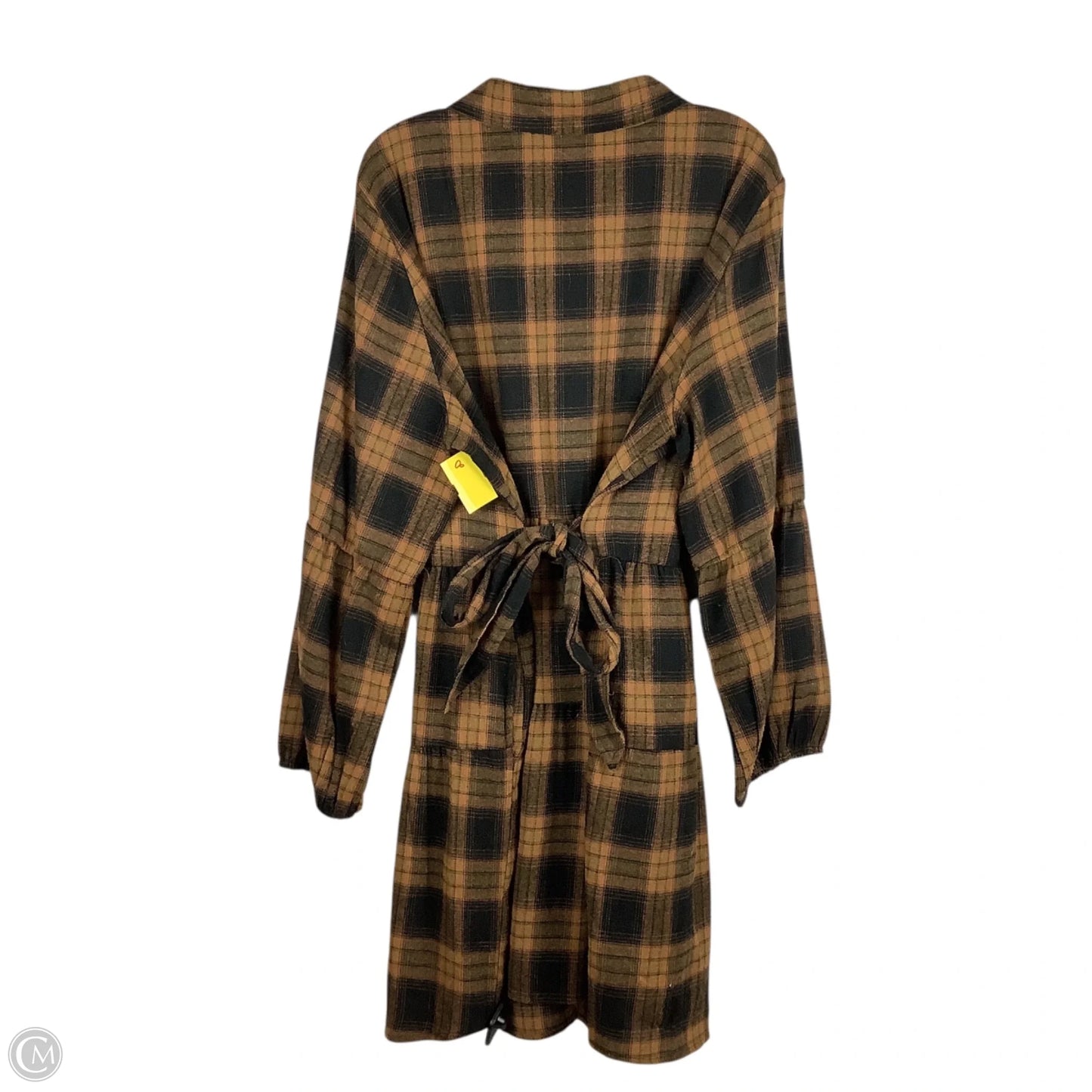 Dress Casual Midi By Clothes Mentor In Black & Brown, Size: Xxl