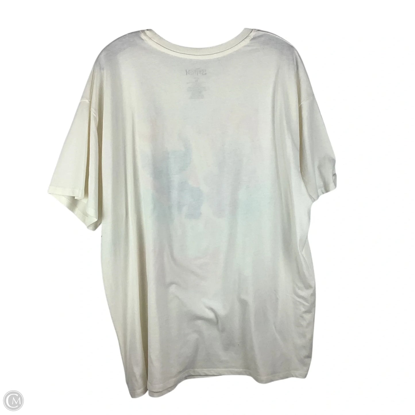 Top Short Sleeve Basic By Disney In Cream, Size: Xl