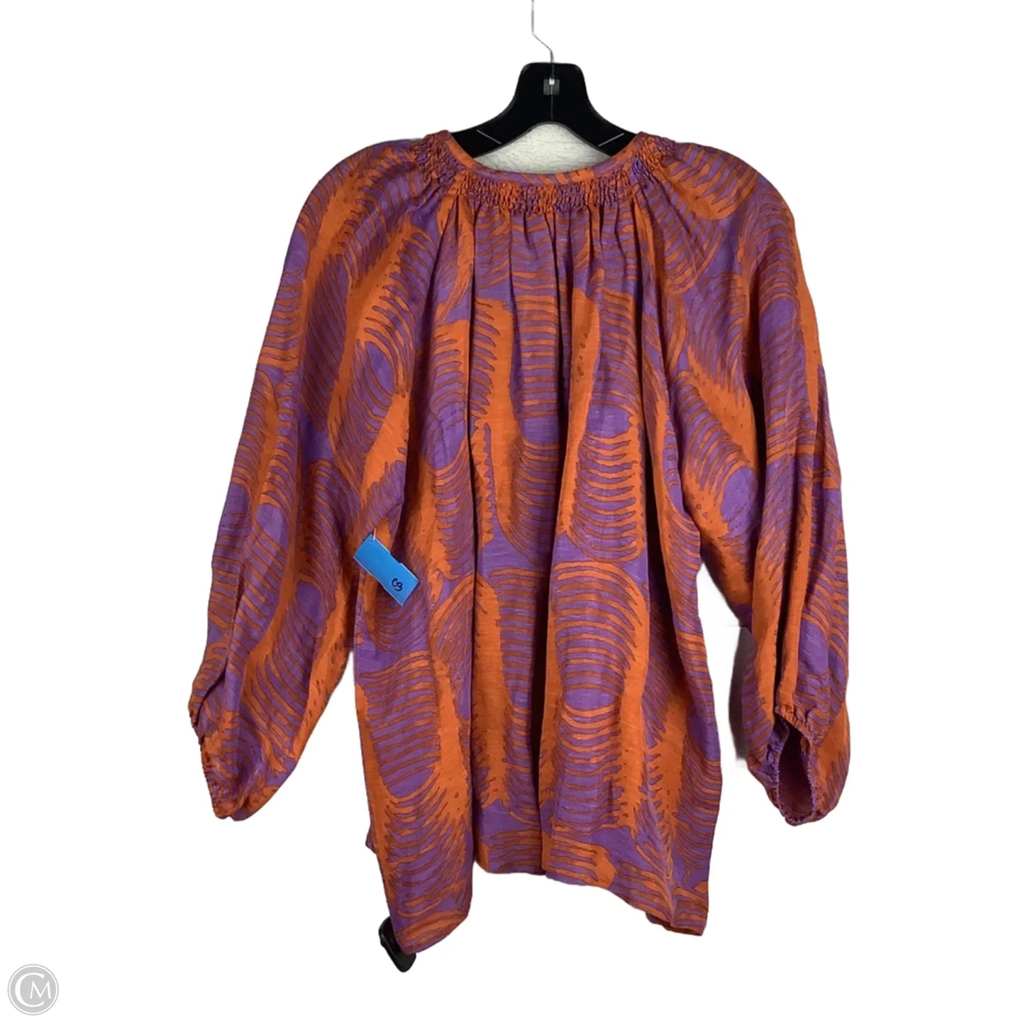 Top Long Sleeve By Tucker In Orange & Purple, Size: M