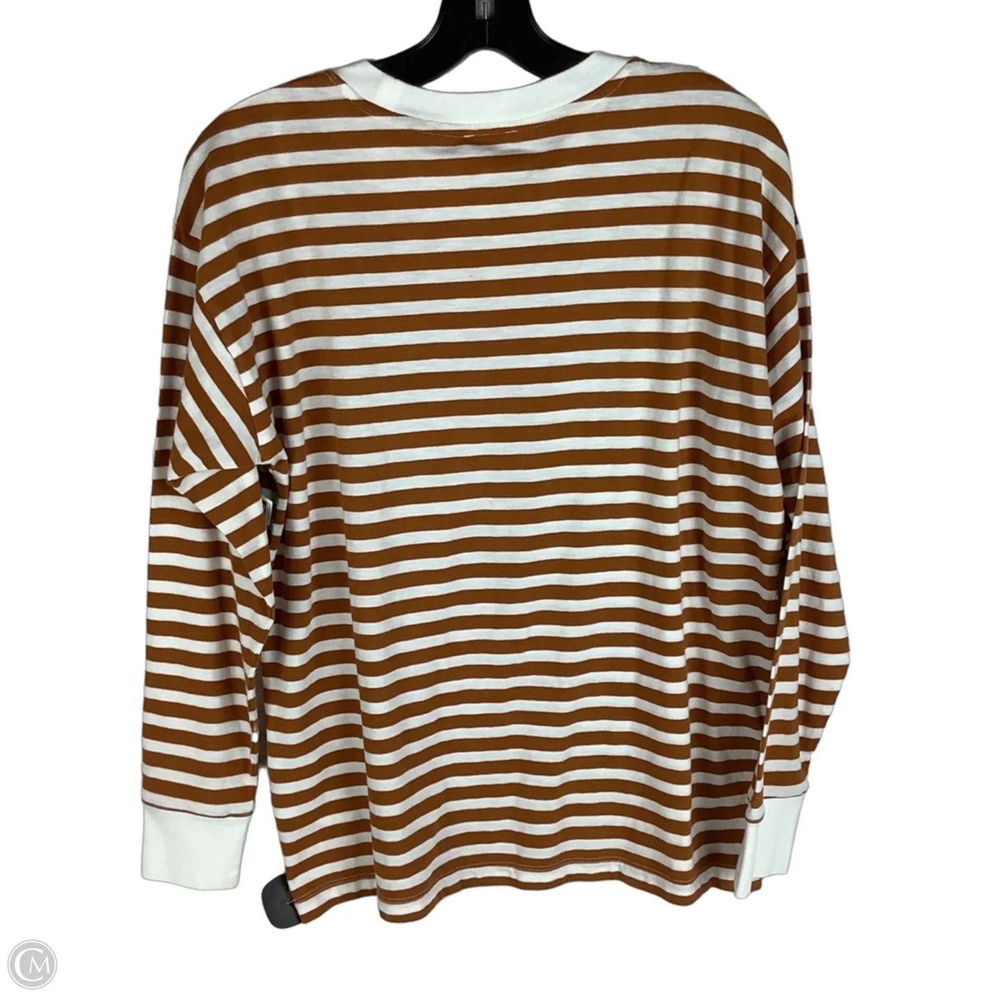 Top Long Sleeve Basic By J. Crew In Striped Pattern, Size: M