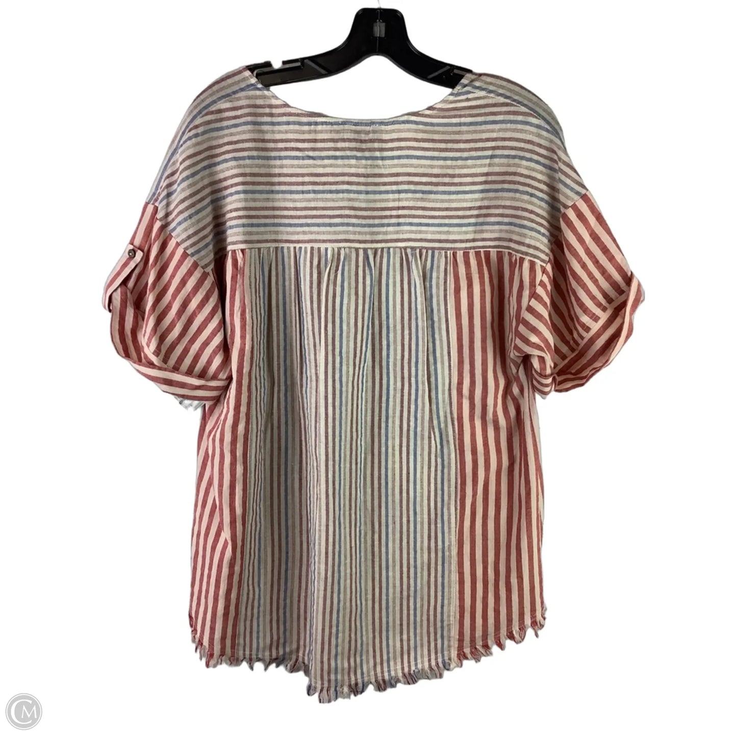 Top Short Sleeve By Gigio In Striped Pattern, Size: S