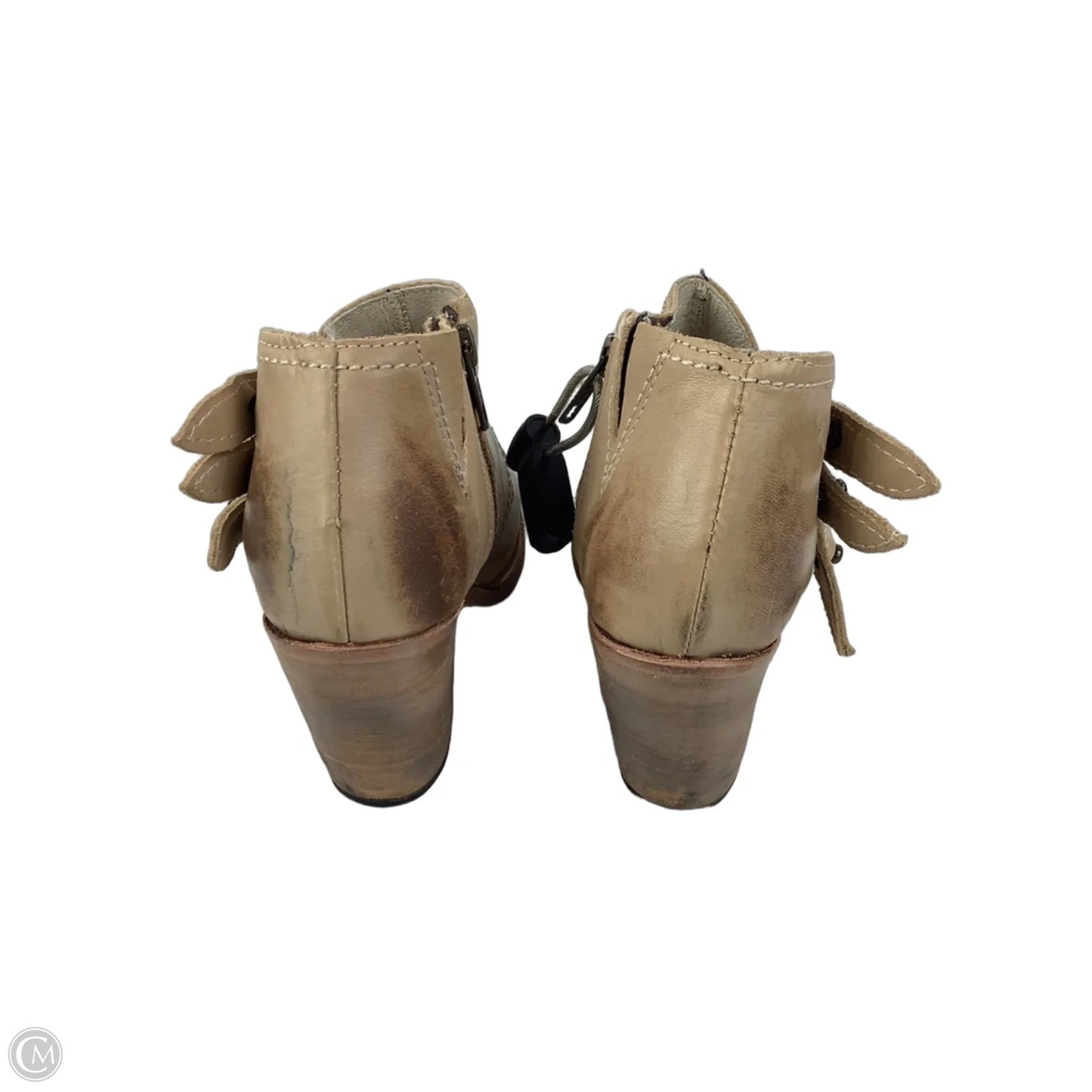 Boots Ankle Heels By Freebird In Tan, Size: 6