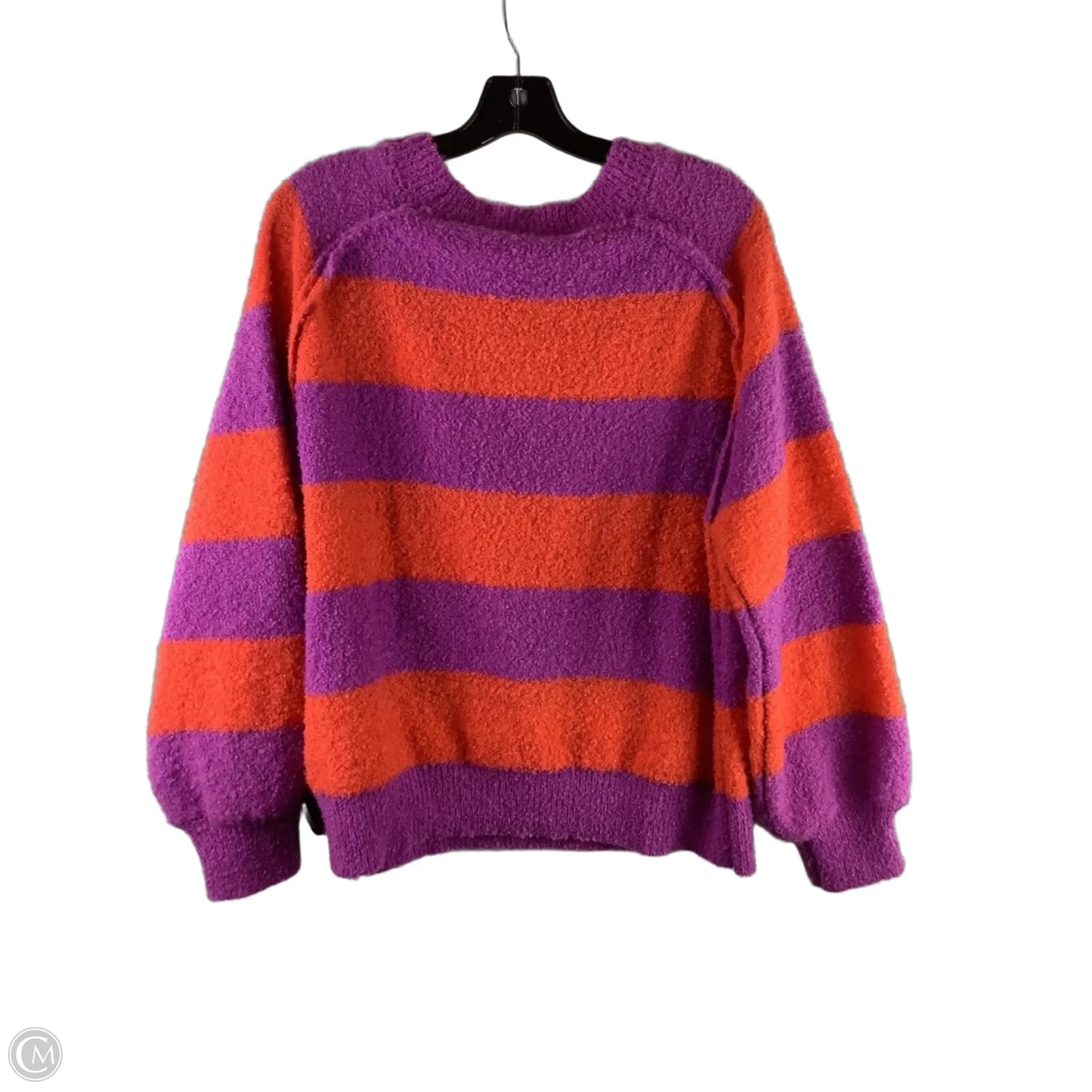 Sweater By Ee Some In Orange & Purple, Size: S