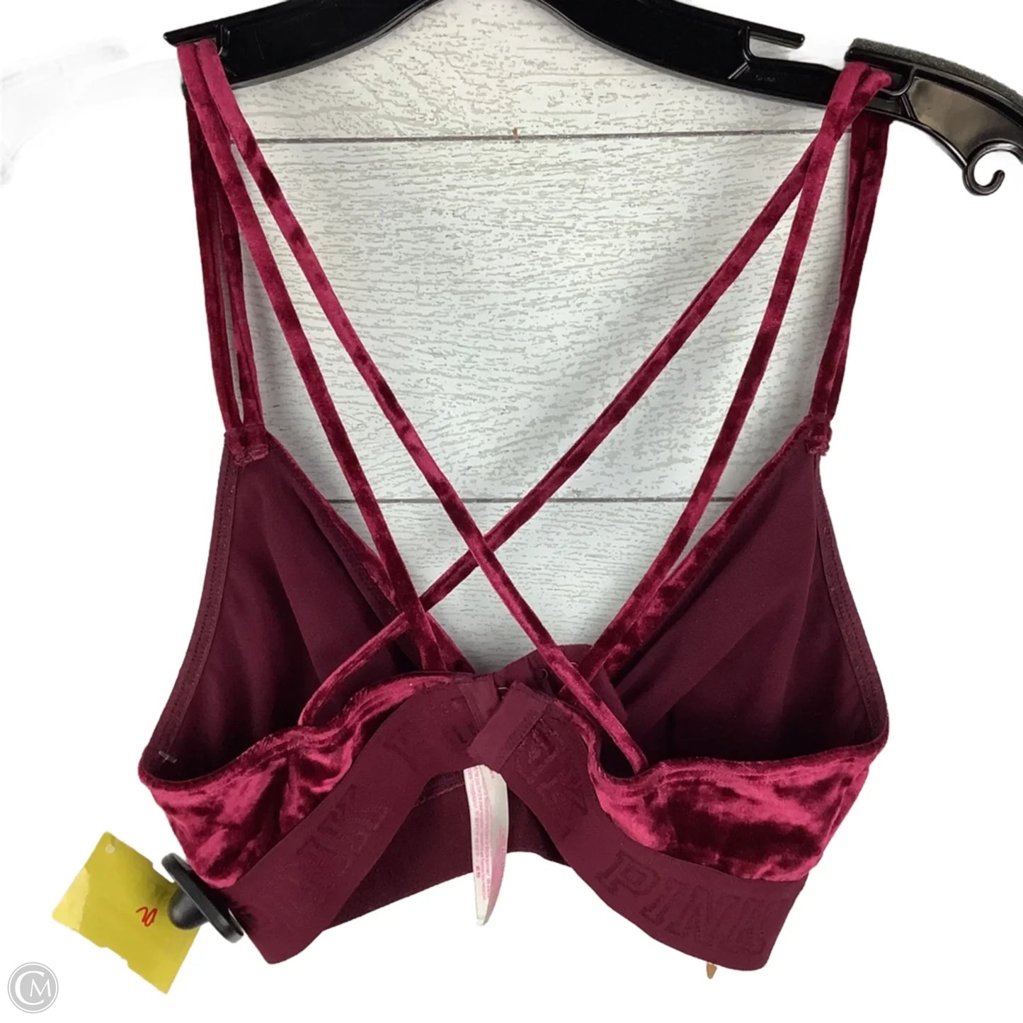 Athletic Bra By Pink In Maroon, Size: Xs