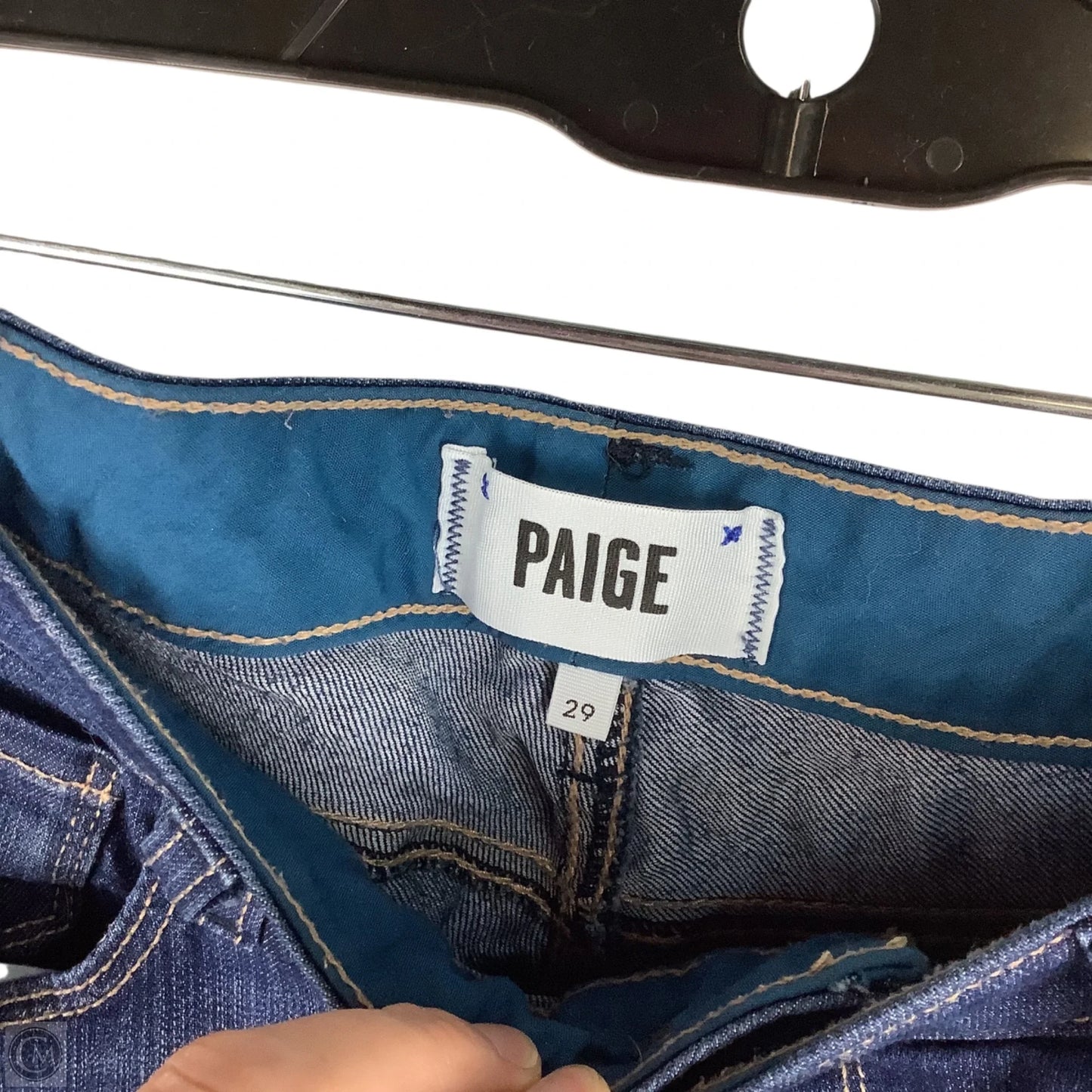 Jeans Boot Cut By Paige In Blue Denim, Size: 8 (29)