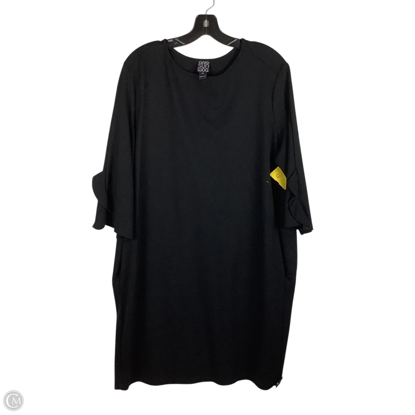 Dress Casual Midi By Clara Sun Woo In Black, Size: 1x